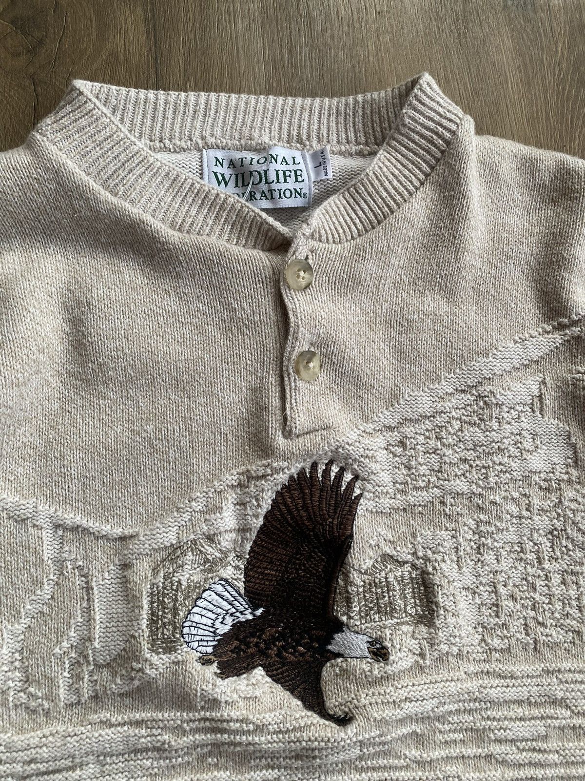 Vintage Vintage 3D Eagle Nature Knit sweater Size US L / EU 52-54 / 3 - 2 Thumbnail