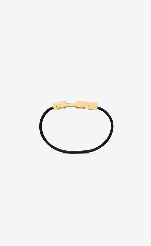 Saint Laurent Paris o1b1hav110425 651489 Size: XL / Le Carre Leather Bracelet Size ONE SIZE - 2 Thumbnail
