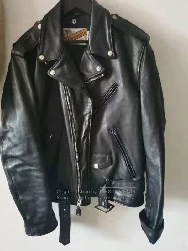 Schott Schott NYC classic cable-stayed nude cowhide motorcycle ro Size US L / EU 52-54 / 3 - 1 Thumbnail