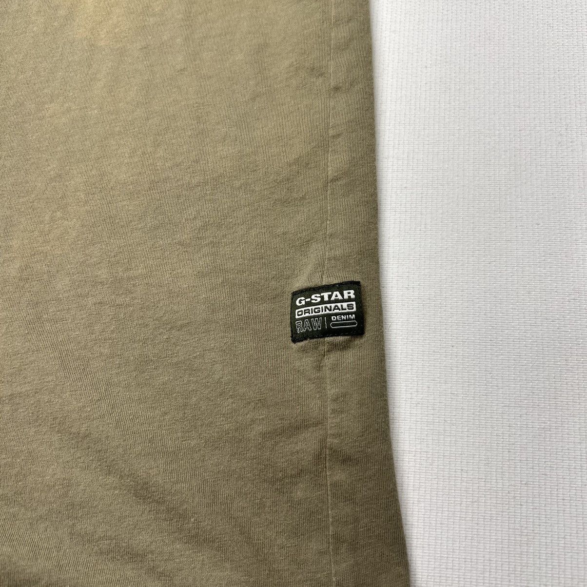 G-Star G Star Tee Shirt Green Logo Olive Raw Denim Originals Army Size US M / EU 48-50 / 2 - 8 Thumbnail