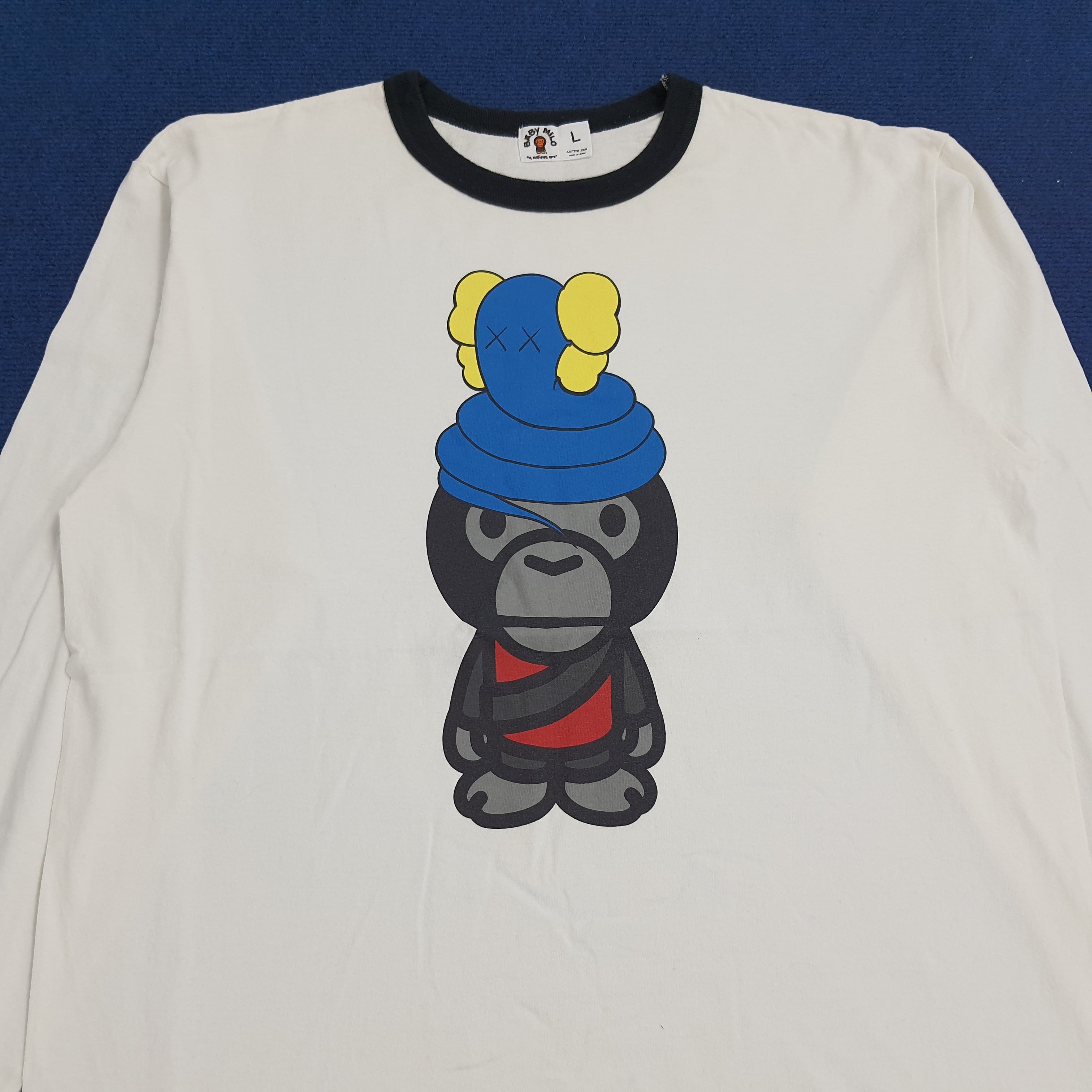 Kaws × Vintage Vintage KAWS x Baby Milo x Bape Japanese Brand Tshirt Size US L / EU 52-54 / 3 - 2 Thumbnail
