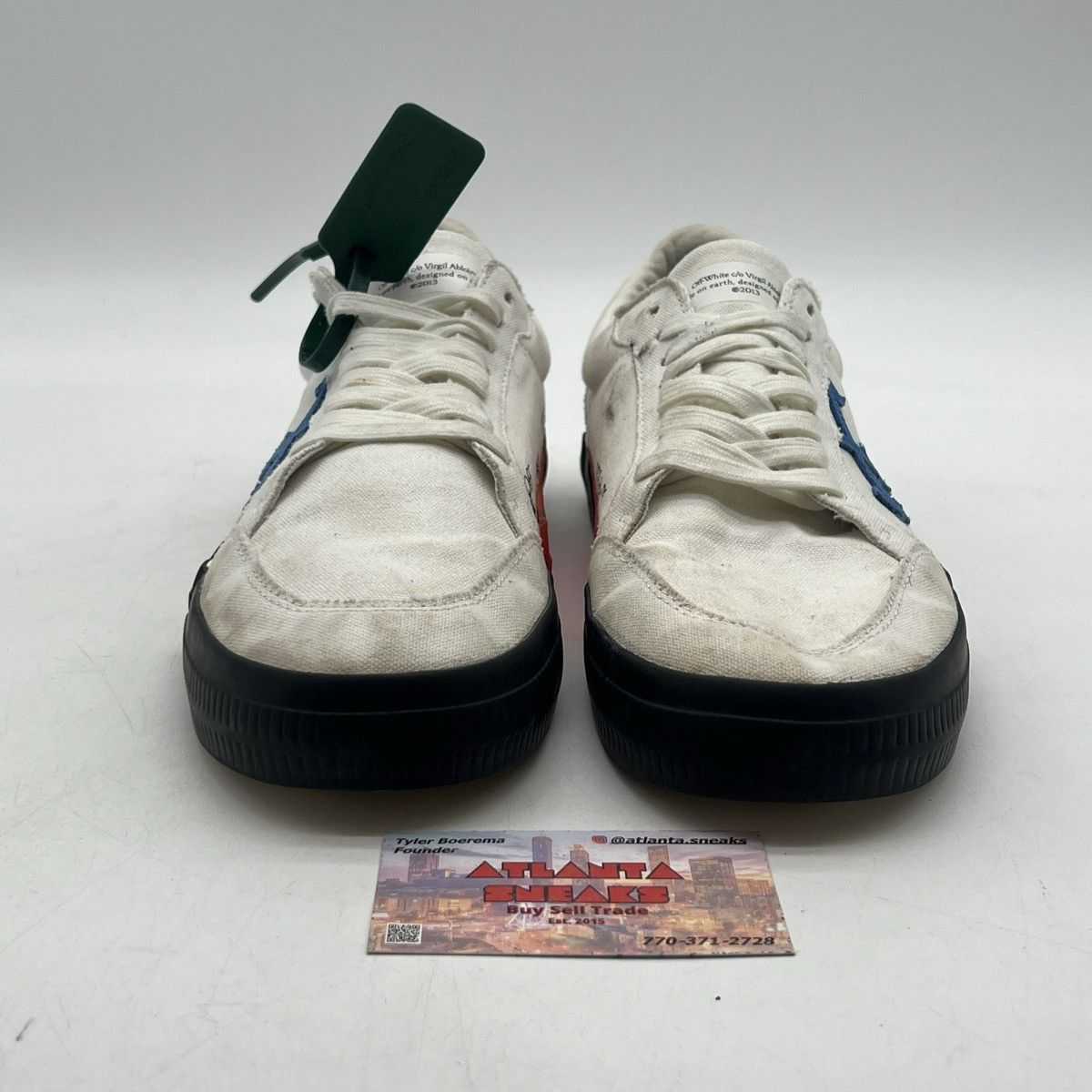 Off-White Off white low vulc canvas white blue Size US 9 / EU 42 - 2 Thumbnail