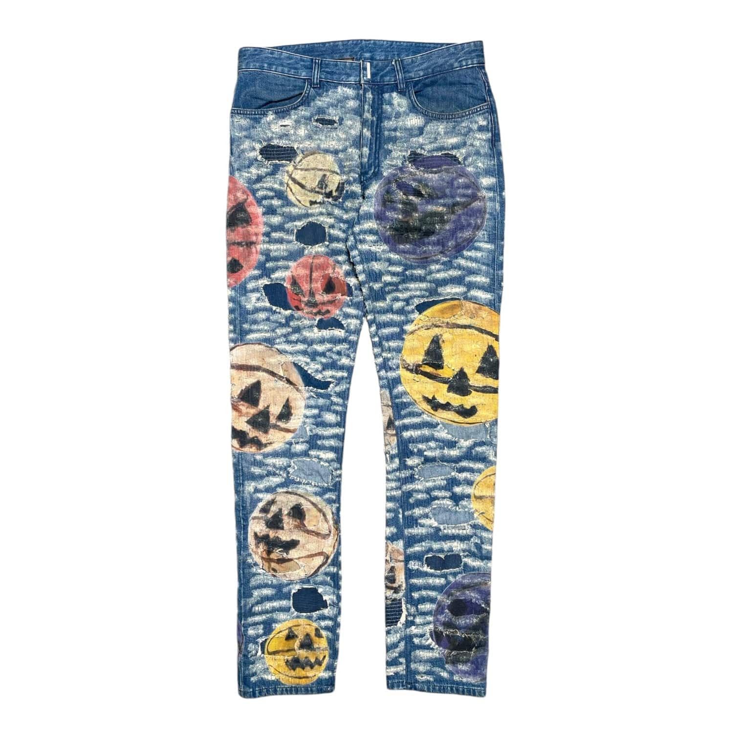 x Josh Smith Destroyed Pumpkin Slim Fit Jeans Indigo