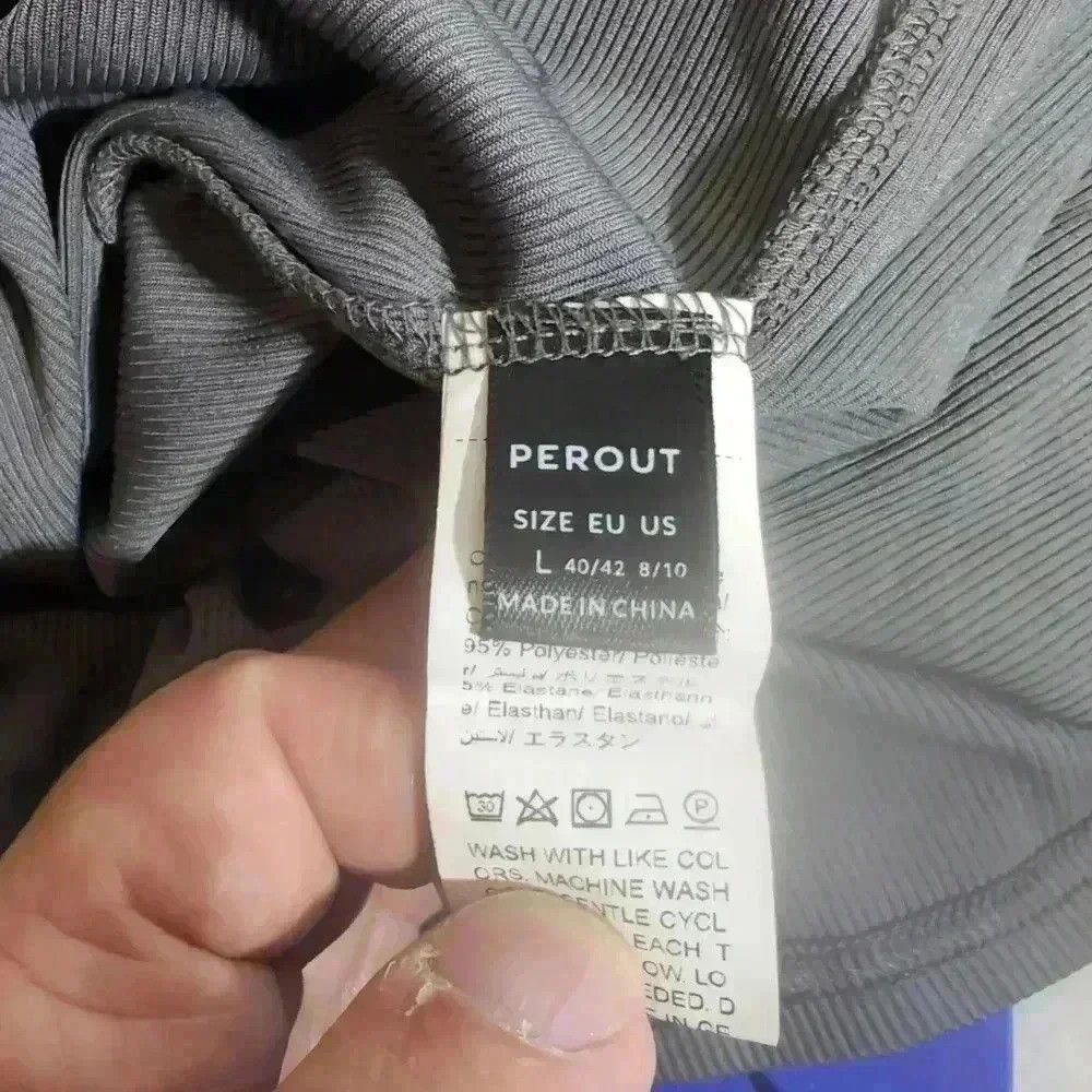 Vintage Perout Sleek Ribbed Strappy shell Gray sz L Size L / US 10 / IT 46 - 3 Thumbnail