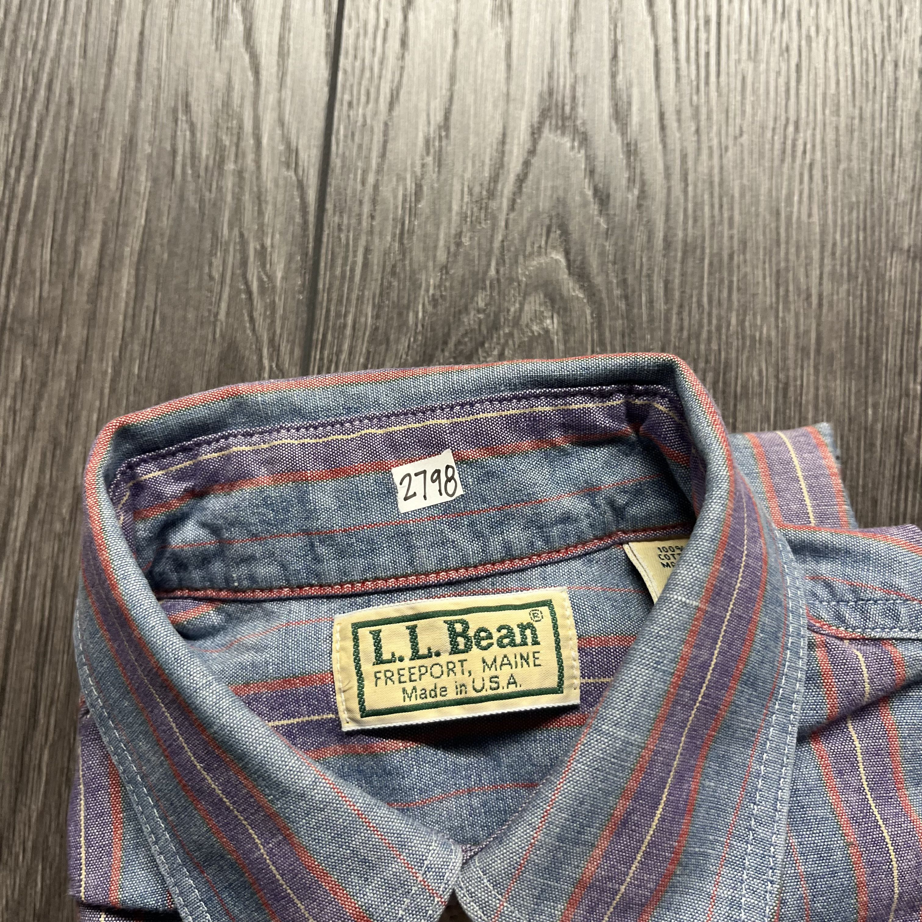 L.L. Bean × Vintage Vintage LL Bean 1990s Striped Button Down Shirt X Small Size US XS / EU 42 / 0 - 9 Thumbnail