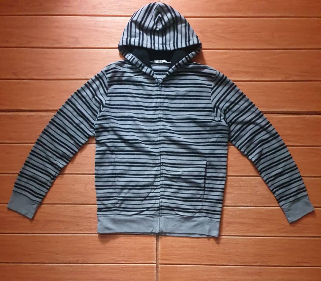 Uniqlo Uniqlo stripe hoodie sweater Size L / US 10 / IT 46 - 1 Thumbnail
