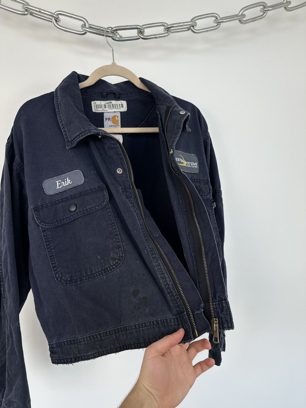 Carhartt Vintage 90s Carhartt Flame Resistant USA Cropped Work Jacket Size US M / EU 48-50 / 2 - 15 Thumbnail