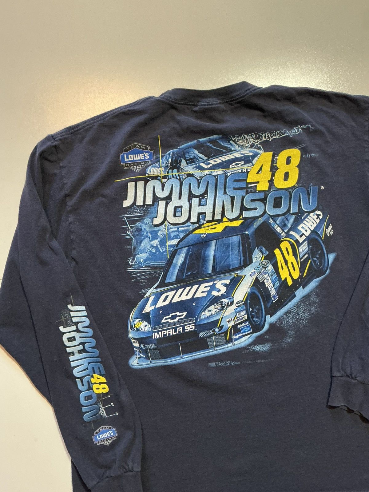 NASCAR Vintage Y2K Chase NASCAR Jimmie Johnson Lowe's T-Shirt Size US XL / EU 56 / 4 - 5 Thumbnail