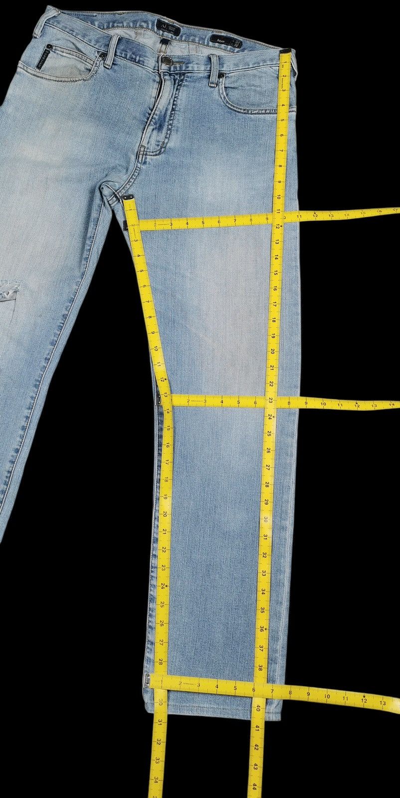 Armani Aj armani light wash denim jeans distressed Size US 34 / EU 50 - 10 Thumbnail