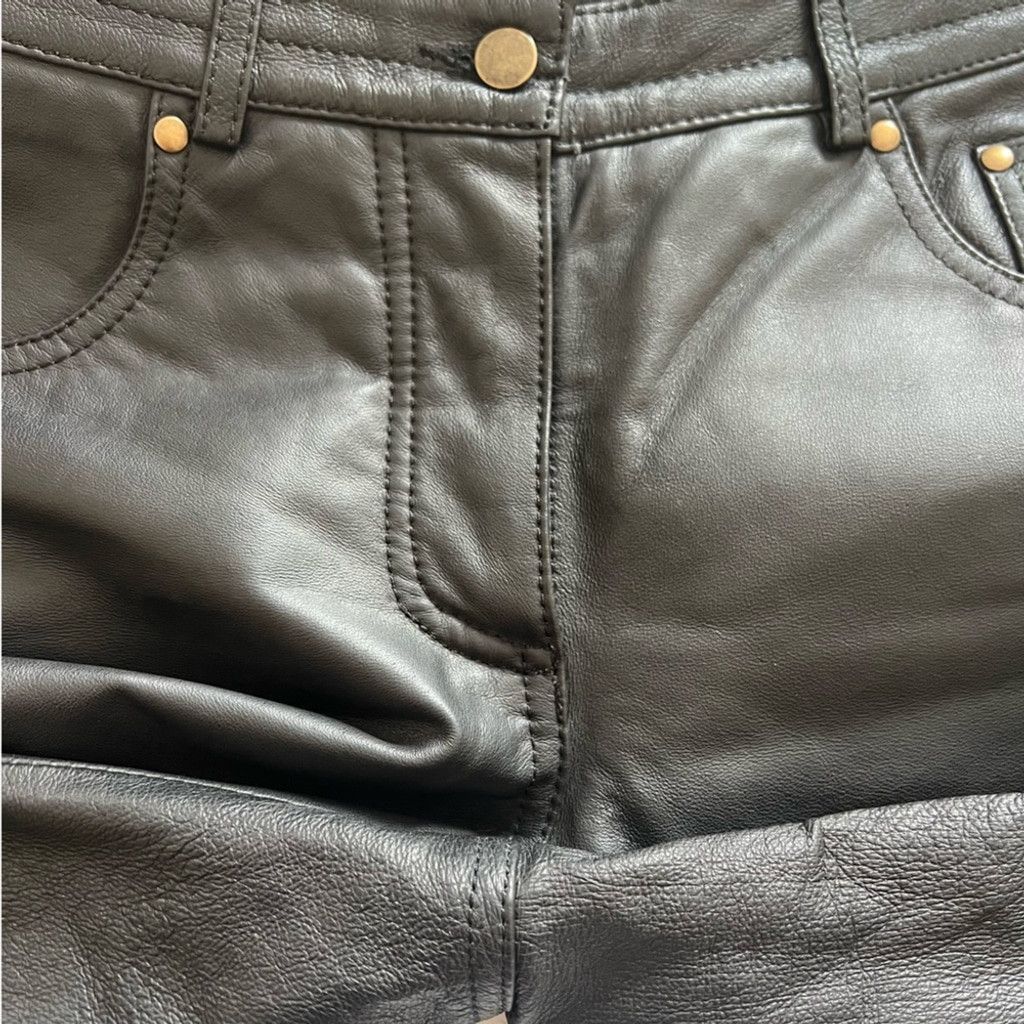 Danier Danier Leather pants genuine size 2, 28 inch straight leg Size 28" / US 6 / IT 42 - 9 Thumbnail