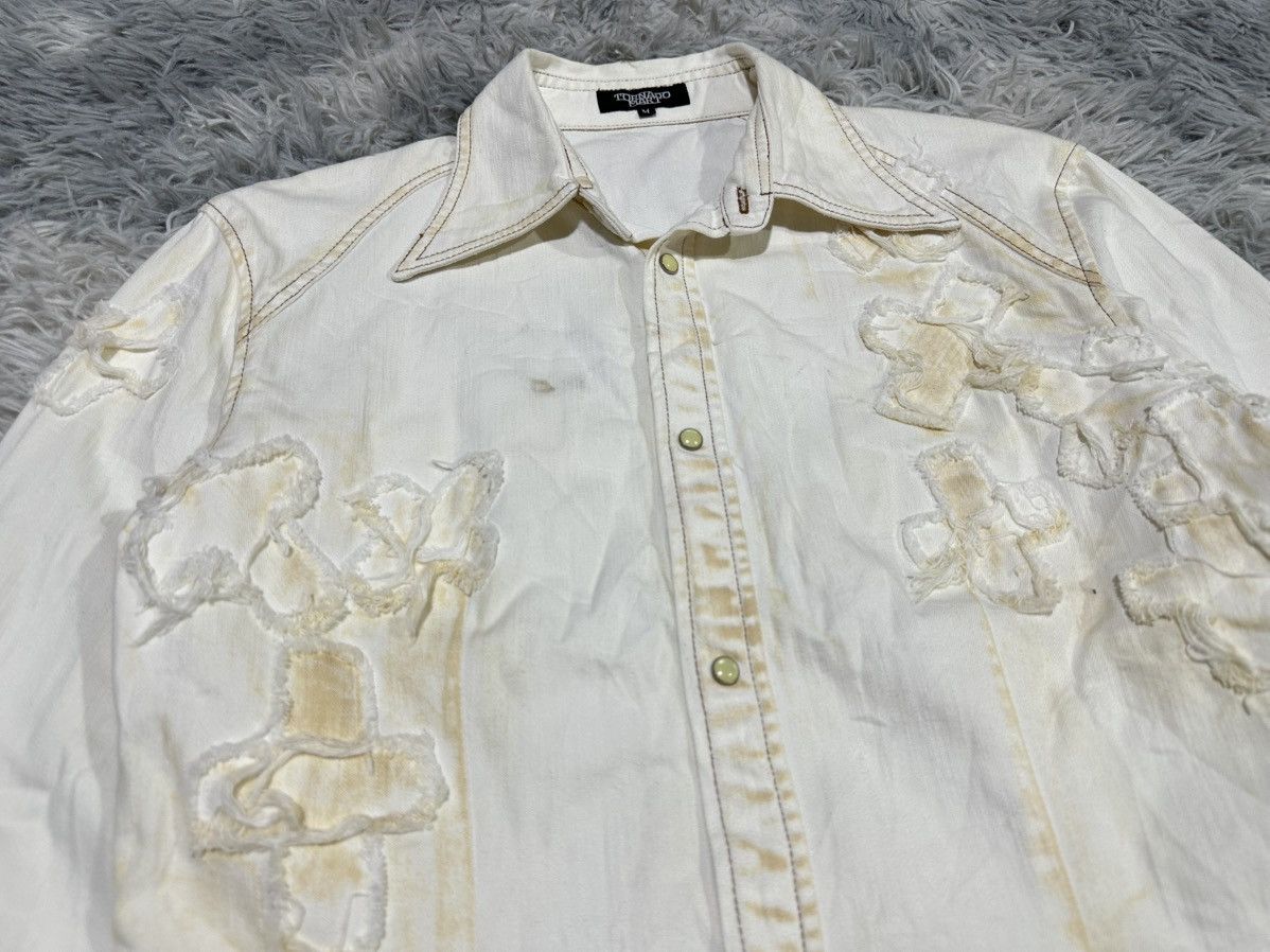 Tornado Mart 🔥Y2K Archived Tornado Mart Distressed Frayed Bandage Shirt Size US M / EU 48-50 / 2 - 1 Thumbnail