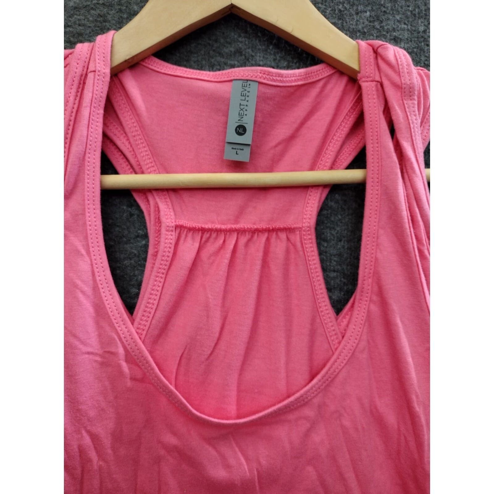 Next Level Next Level Women's Tank Top Racerback Pink 3-Pack L - Casual All Seasons Sleeveless Scoop Neck Shirt Women Pink Racerback 60% Cotton/40% Polyester Size L / US 10 / IT 46 - 3 Thumbnail