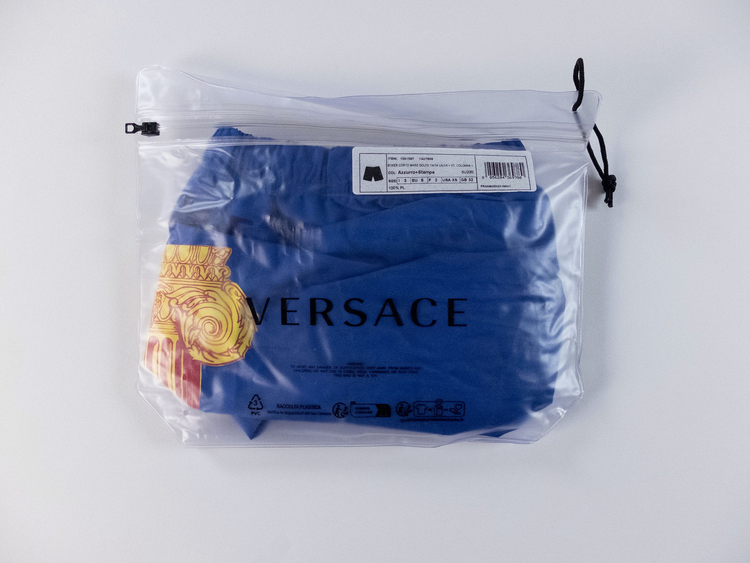 Versace VERSACE Colonnia blue Greek Column print swim shorts Small Size US 30 / EU 46 - 10 Thumbnail