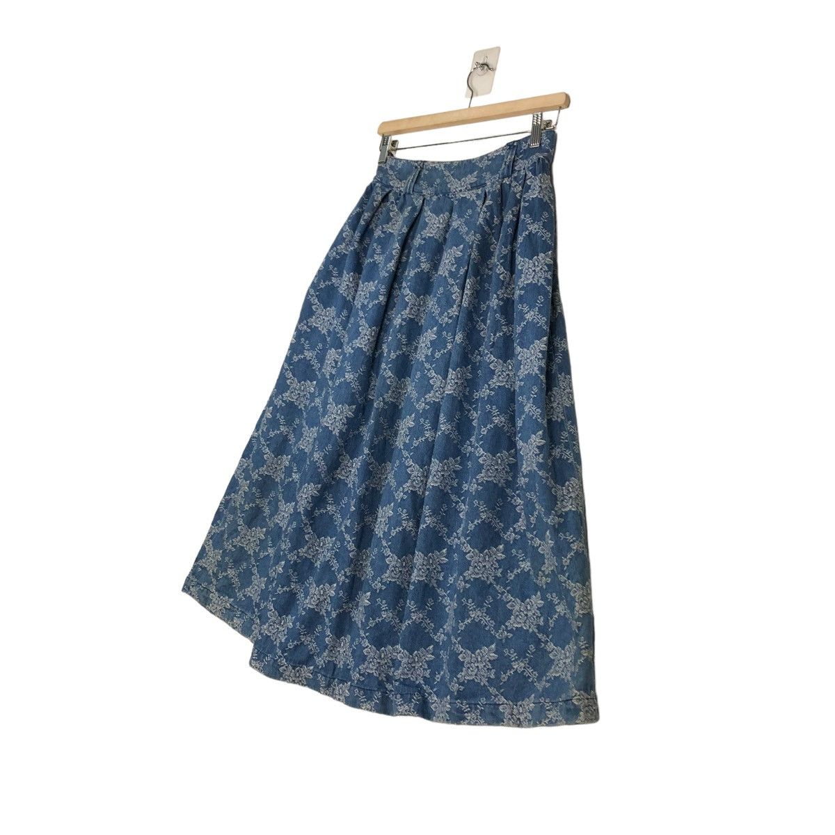 Hysteric Glamour 🔥VINTAGE INDIGO BLUE BLUE JAPAN SKIRT FIORUCCI OVERPRINT Size 26" / US 2 / IT 38 - 10 Thumbnail
