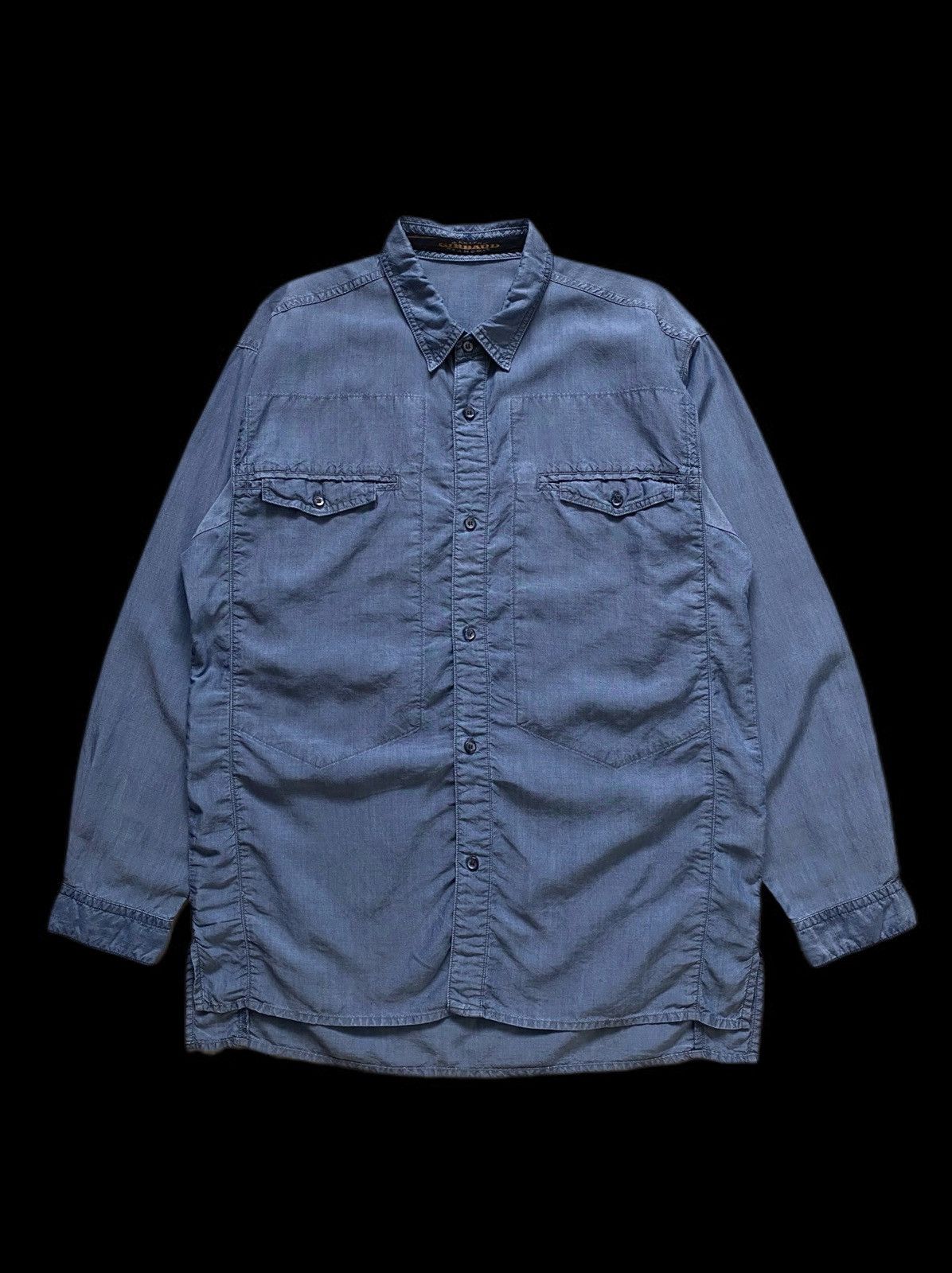 Marithe + Francois Girbaud Vintage 90s MARITHE FRANCOIS GIRBAUD Soft Denim Shirt Size US M / EU 48-50 / 2 - 1 Thumbnail