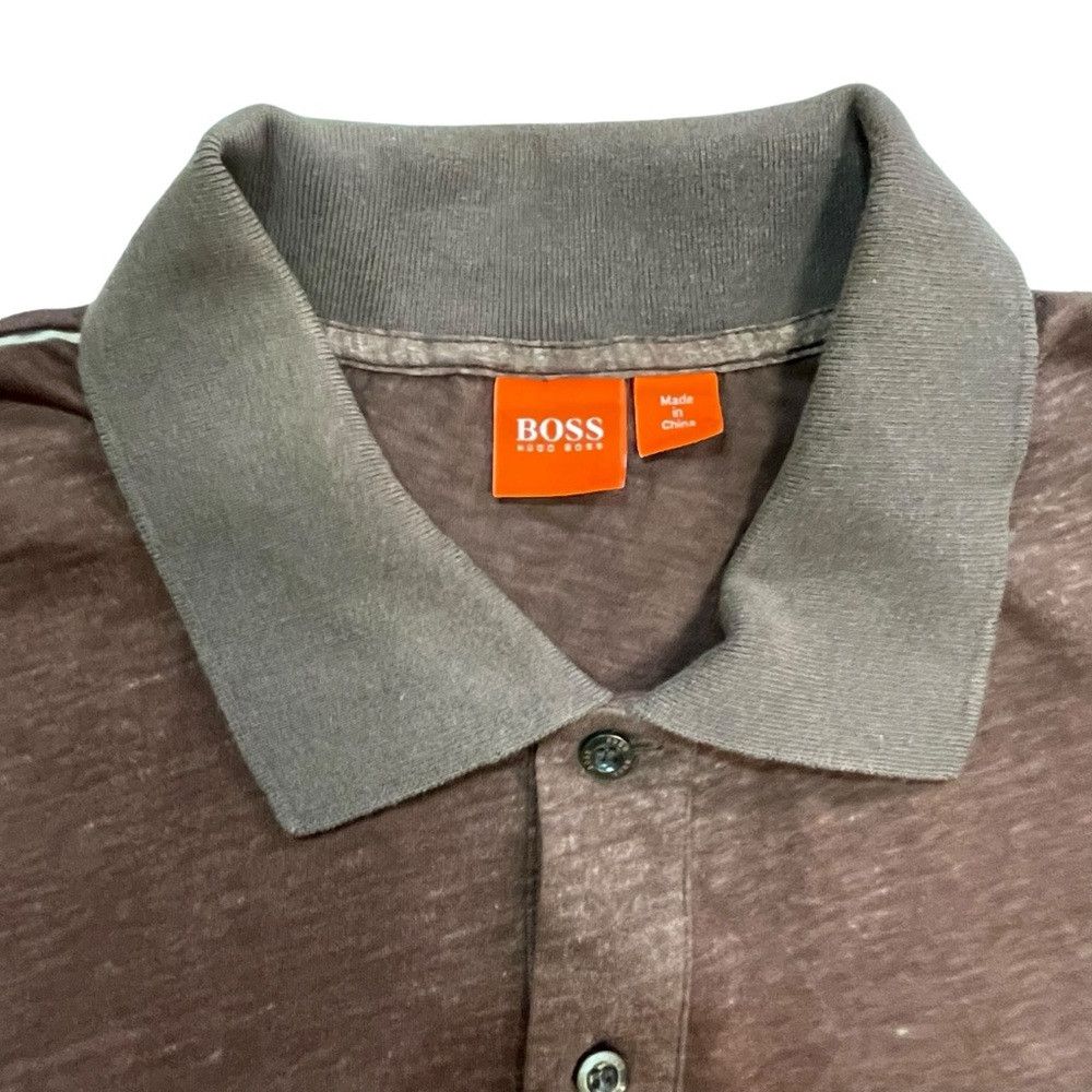 Hugo Boss Hugo Boss Polo Shirt Short Sleeve Brown Shirt Size L Size US L / EU 52-54 / 3 - 2 Thumbnail