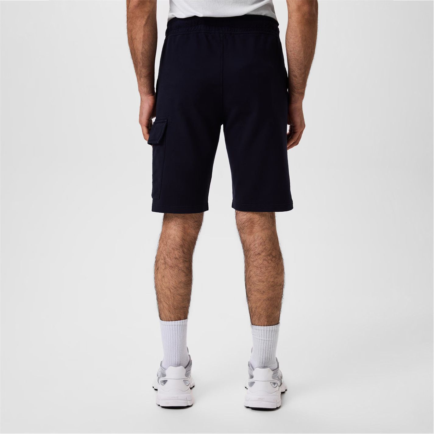 C.P. Company o1g2r1mq0426 Micro Lens Fleece Jogger Shorts in Blue Size US 38 / EU 54 - 4 Thumbnail