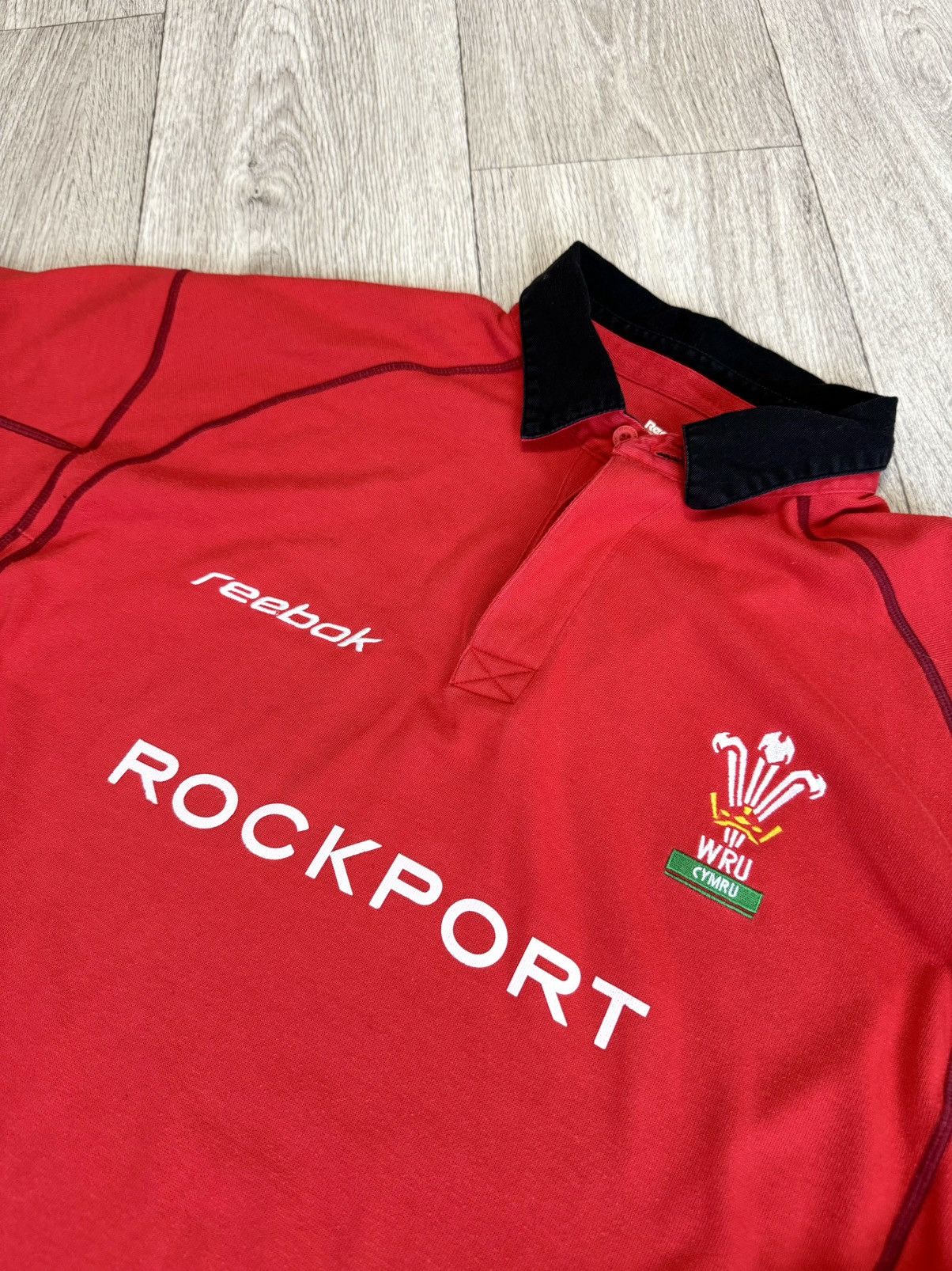 Vintage 🔷Vintage Reebok Wales Rugby Shirt 2002/03🔷 Size US L / EU 52-54 / 3 - 4 Thumbnail