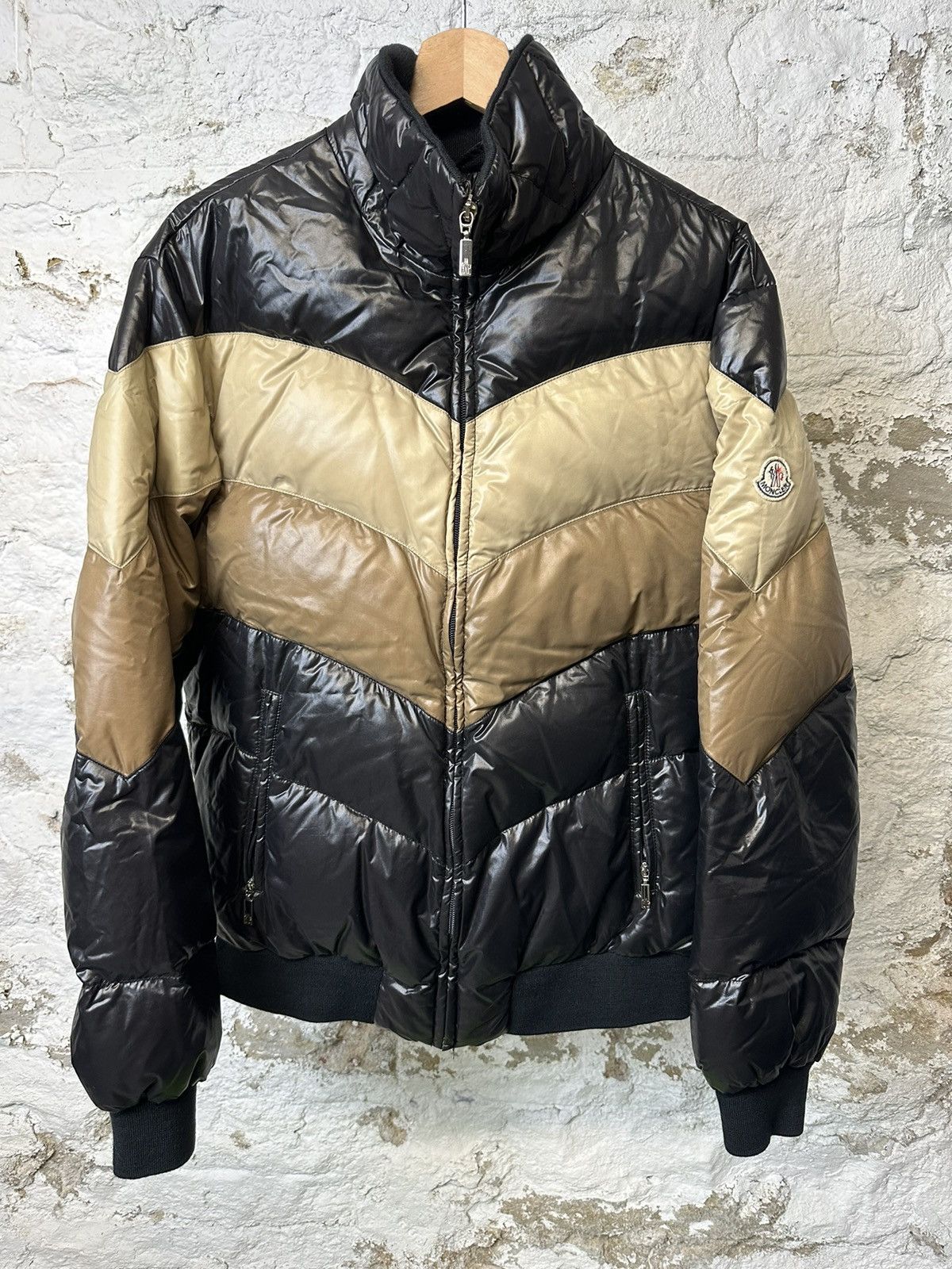 image of Moncler Sinu Brown Down Puffer Jacket Coat Size 2, Men's