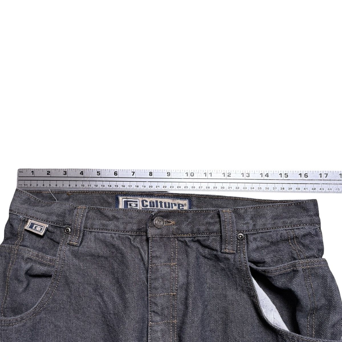 Other Vintage Culture Y2K Gray Denim Jeans Wide Leg Skater 34X32 Size US 34 / EU 50 - 5 Thumbnail