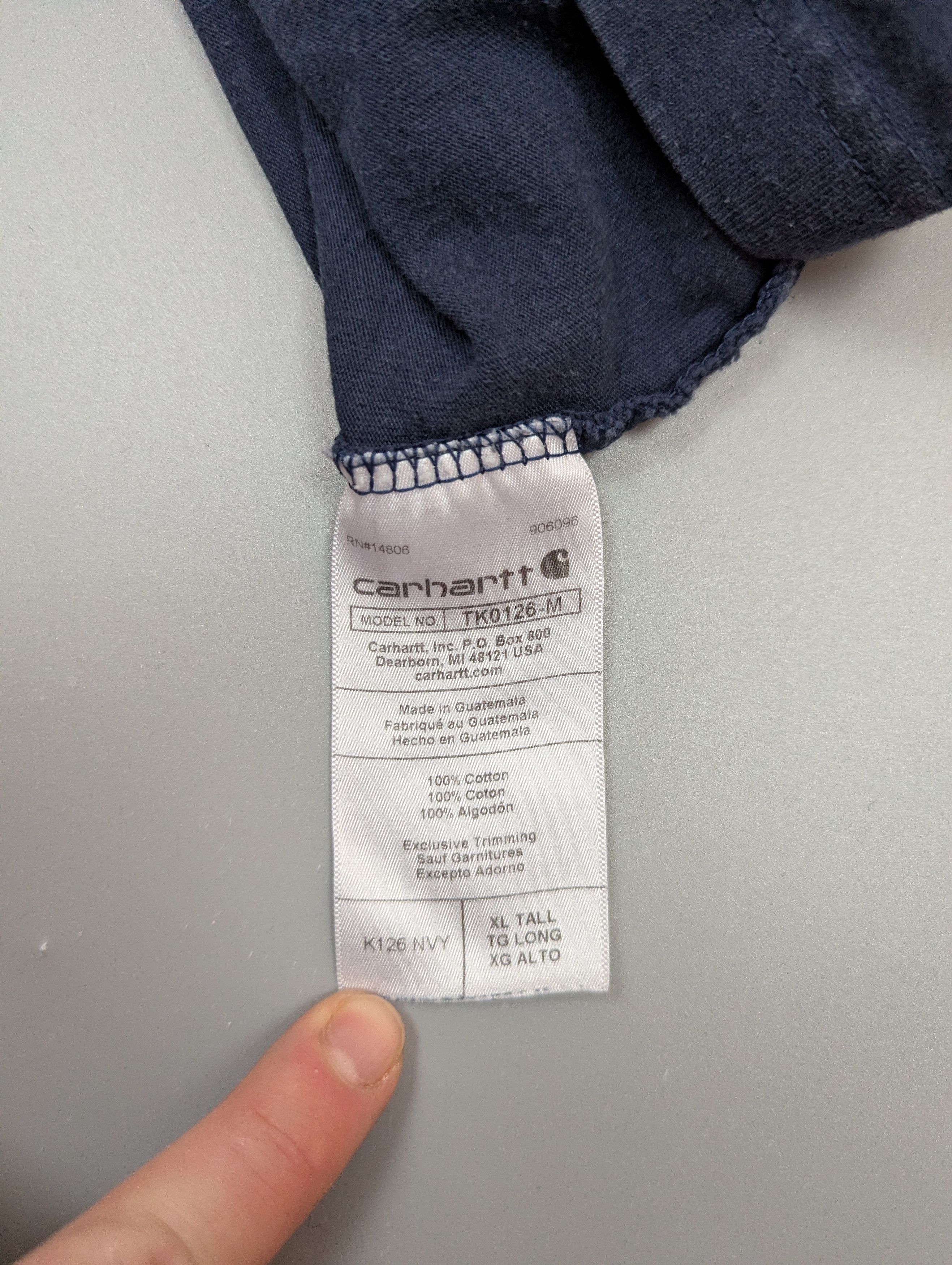Carhartt Carhartt Vintage Faded Navy T-Shirt Distressed Workwear L/XL Size US XL / EU 56 / 4 - 10 Thumbnail