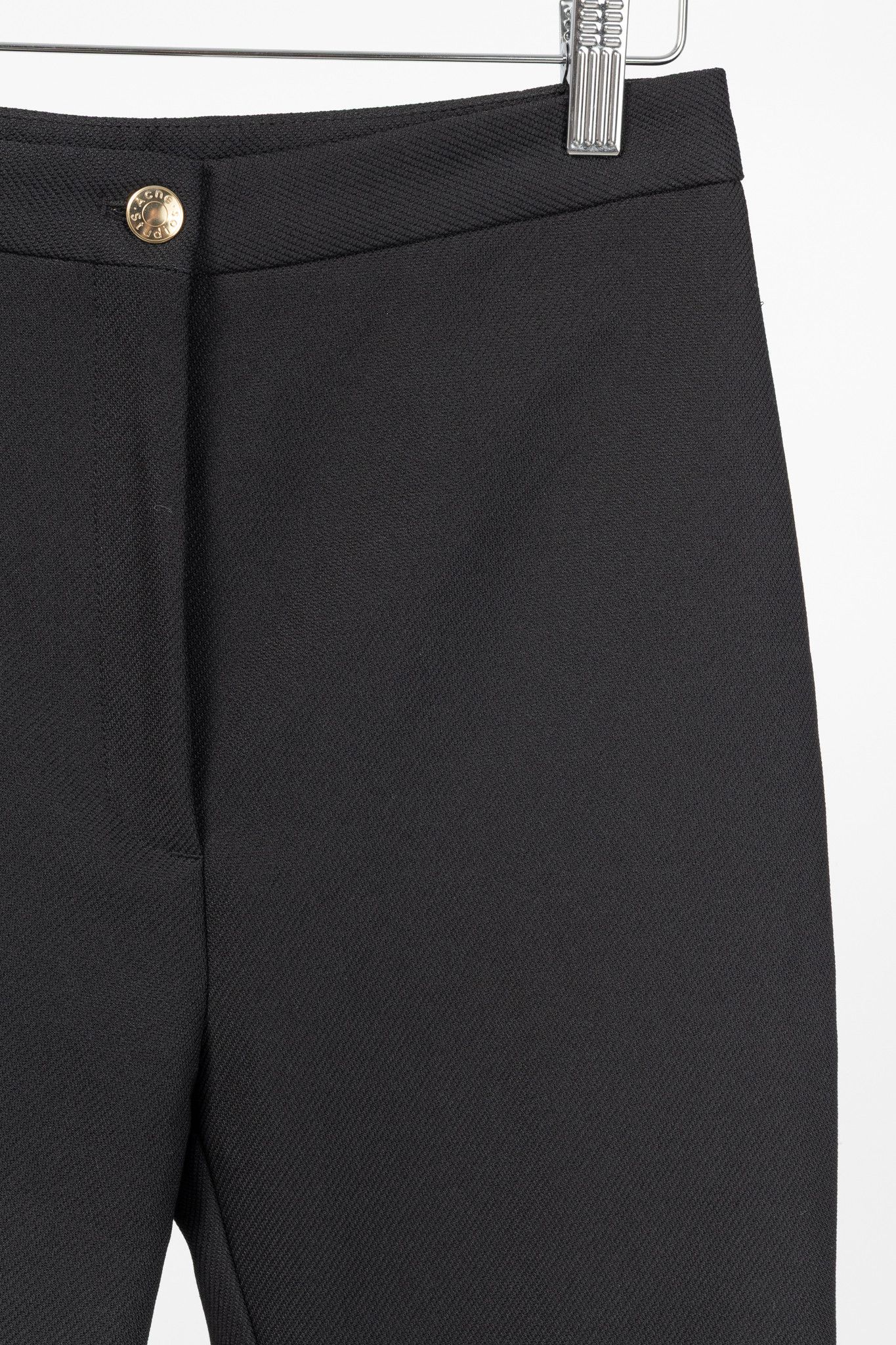 Acne Studios Acne Studios Myla Black Twill Flared Pants Size 27" / US 4 / IT 40 - 4 Thumbnail