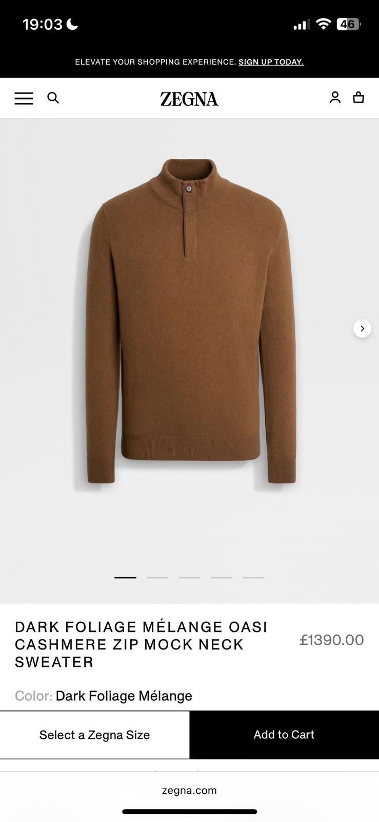 Ermenegildo Zegna Zegna Oasi Cashmere Quarter zip Size US M / EU 48-50 / 2 - 12 Thumbnail