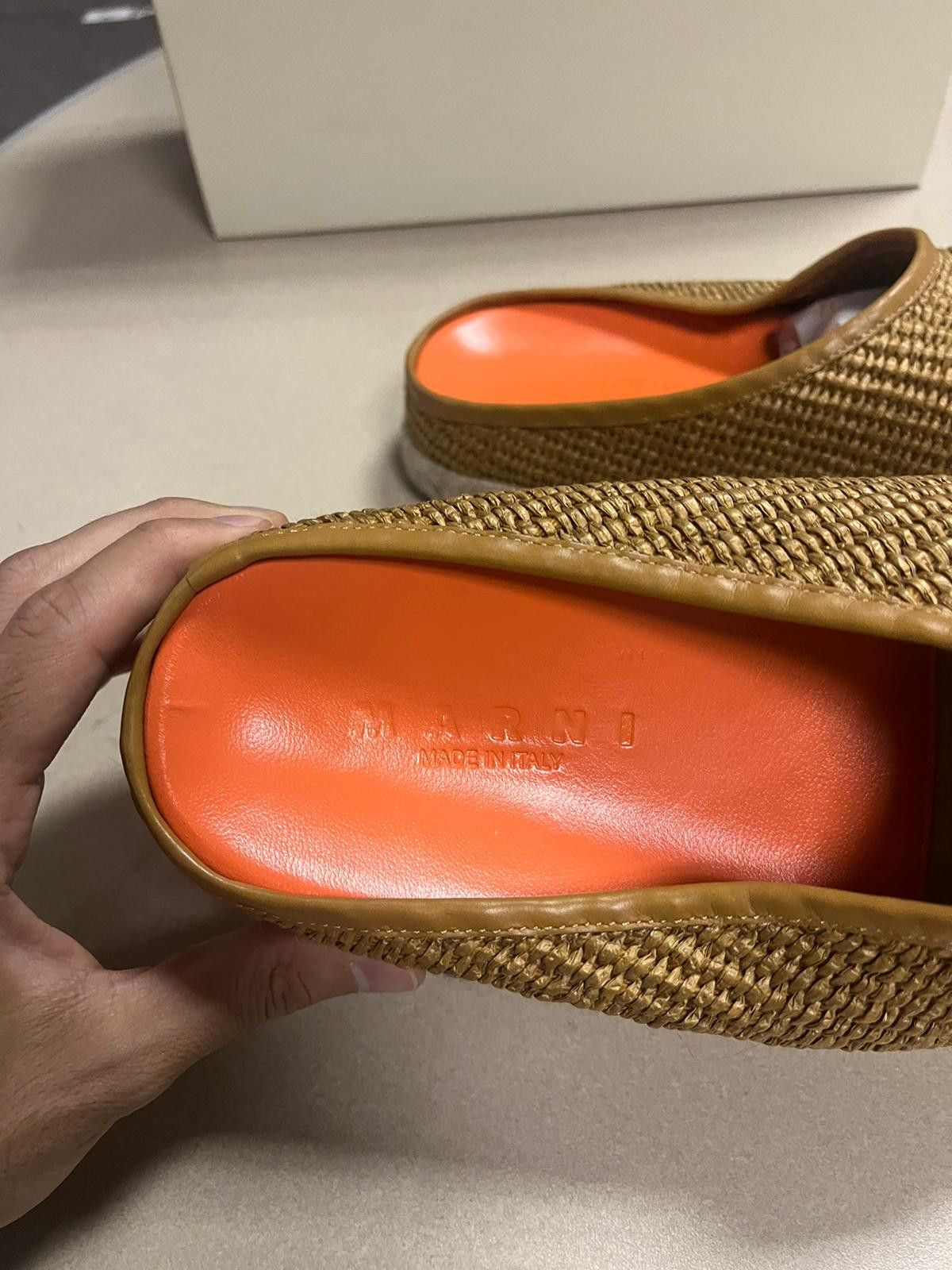 Marni Sabot Raffa Slip On Sandals / Shoes in Brown Size US 11 / EU 44 - 9 Thumbnail