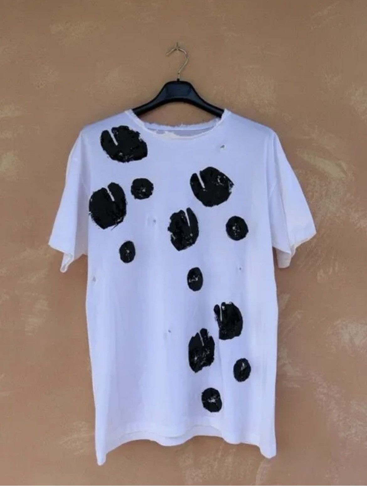 トップス Maison margiela masters of rock Tee T-shirt Maison Margiela Embroidered Numbers Logo Tee