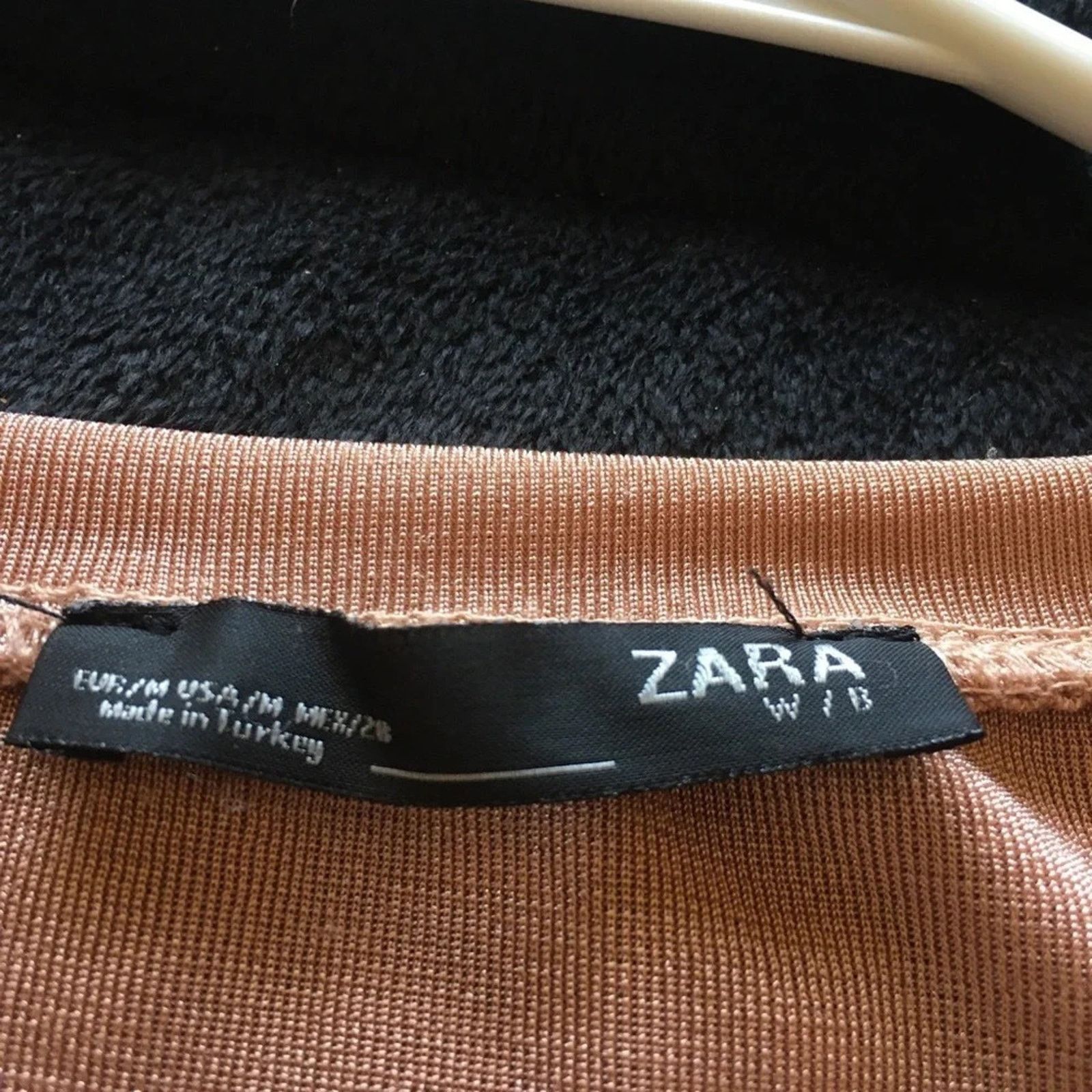 Zara Zara scoop neck chocolate brown shirt, woman’s size M Size M / US 6-8 / IT 42-44 - 3 Thumbnail