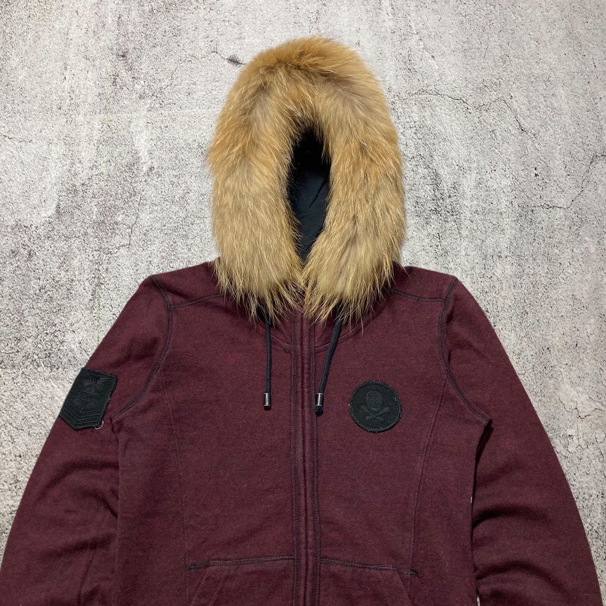 Japanese Brand 2000s Buckaro Skull Patch Logo Fur Ziphoodie Lgb Punk Style Size US S / EU 44-46 / 1 - 2 Thumbnail