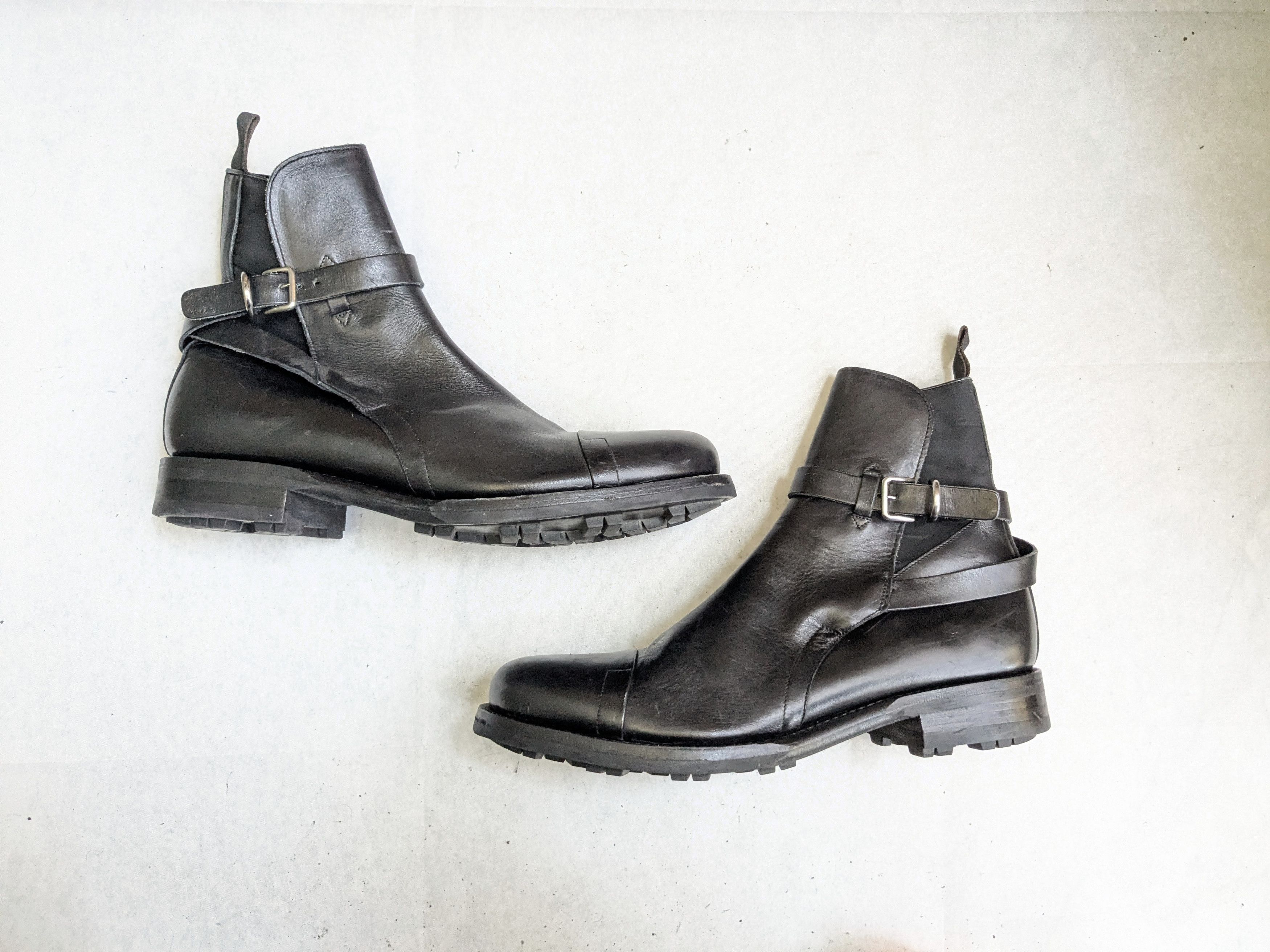 Prada Prada Jodhpur Boots Black 12 Leather Buckle Strap Size US 12 / EU 45 - 1 Thumbnail