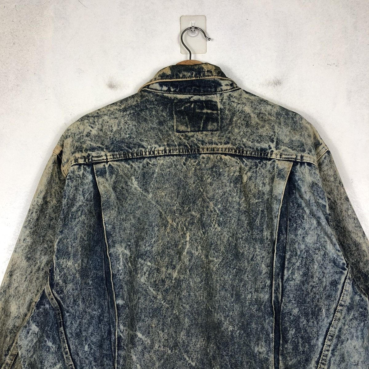 Edwin 📌VINTAGE RUSTY BIKER DENIM JACKET TRUCKER EDWIN Size US L / EU 52-54 / 3 - 11 Thumbnail