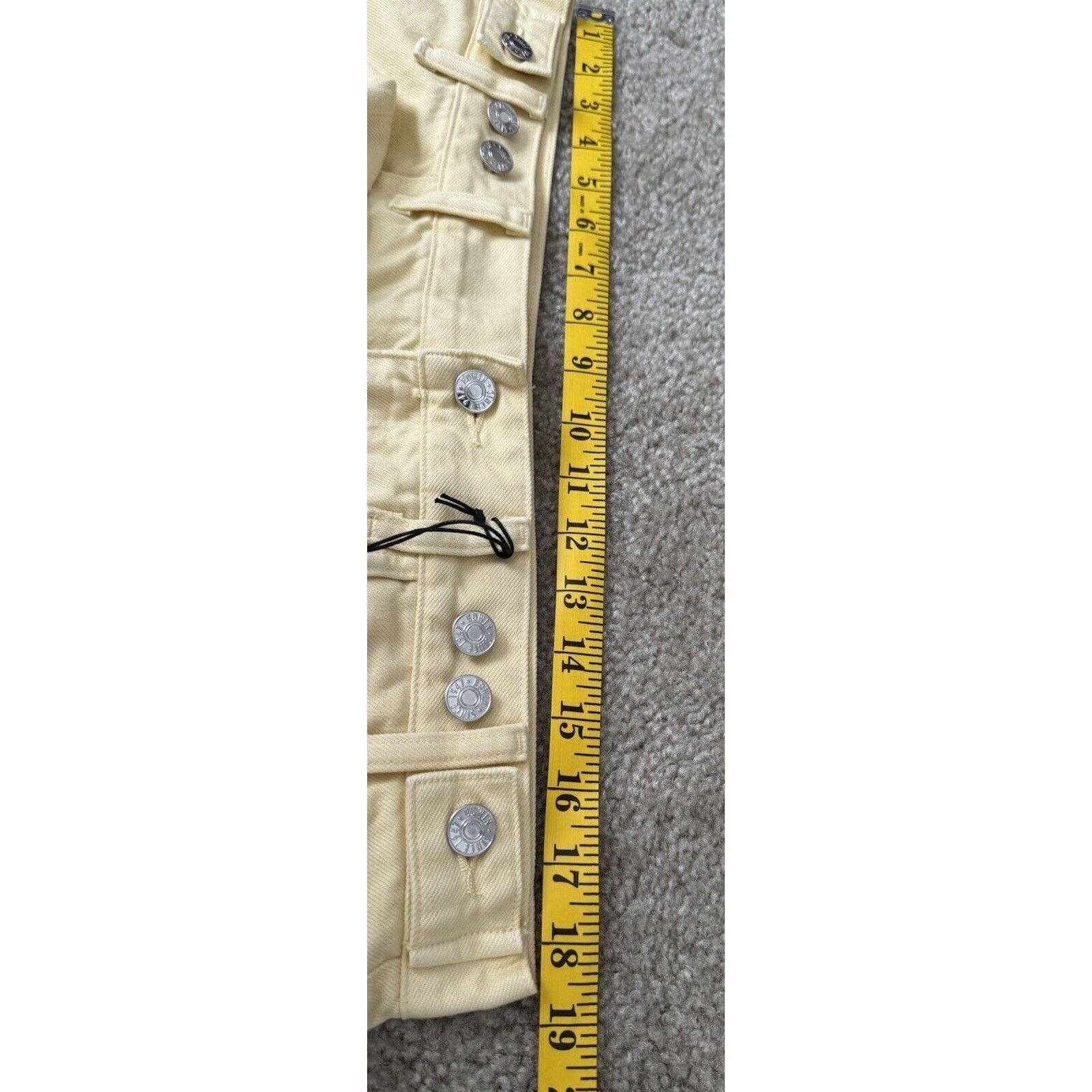 Edwin EDWIN Maiia Cropped Wide leg yellow Jeans Large New $228 Size 37" - 9 Thumbnail