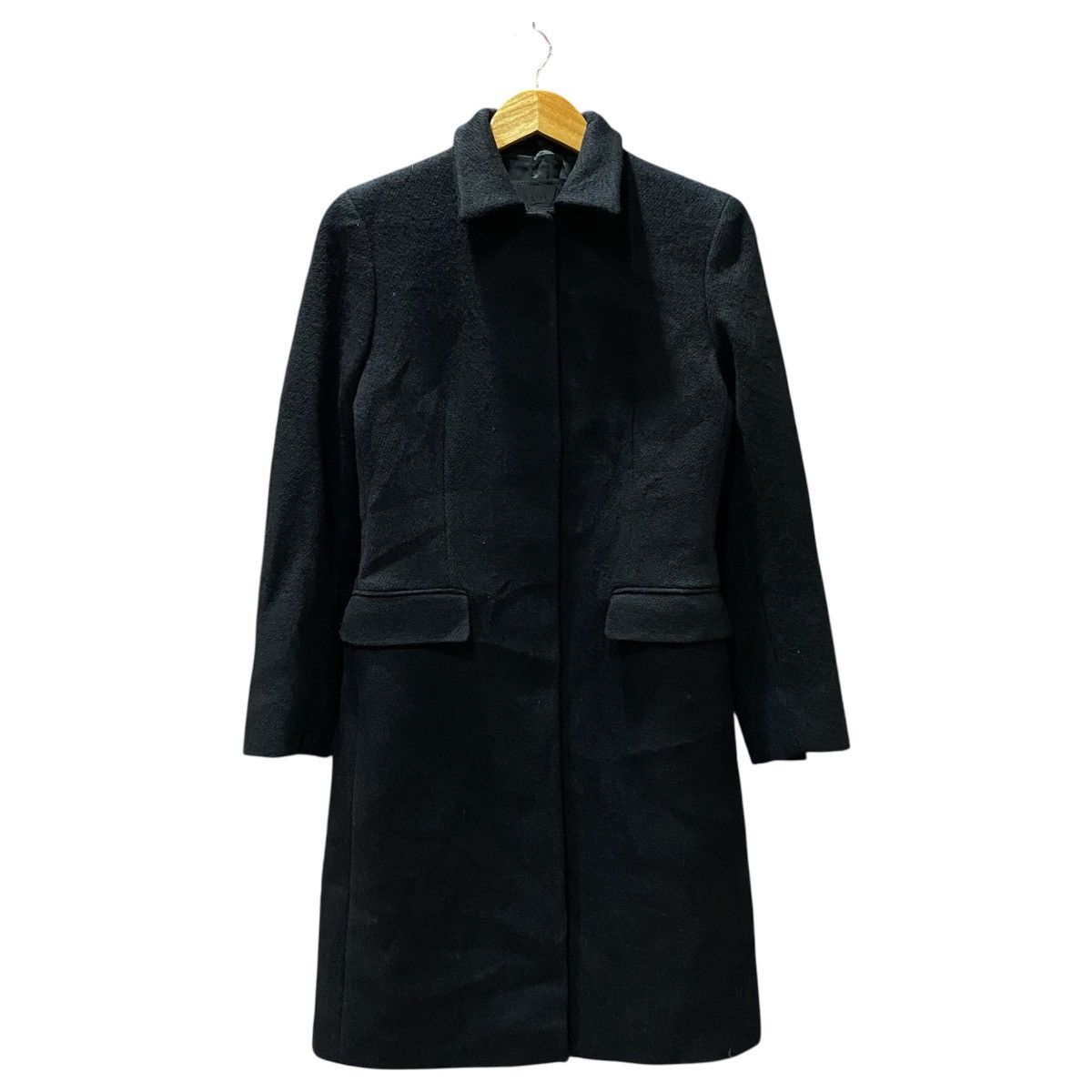 Prada PRADA MILANO Black Wool Overcoat Stand Collar Made in Italy Size M / US 6-8 / IT 42-44 - 1 Thumbnail