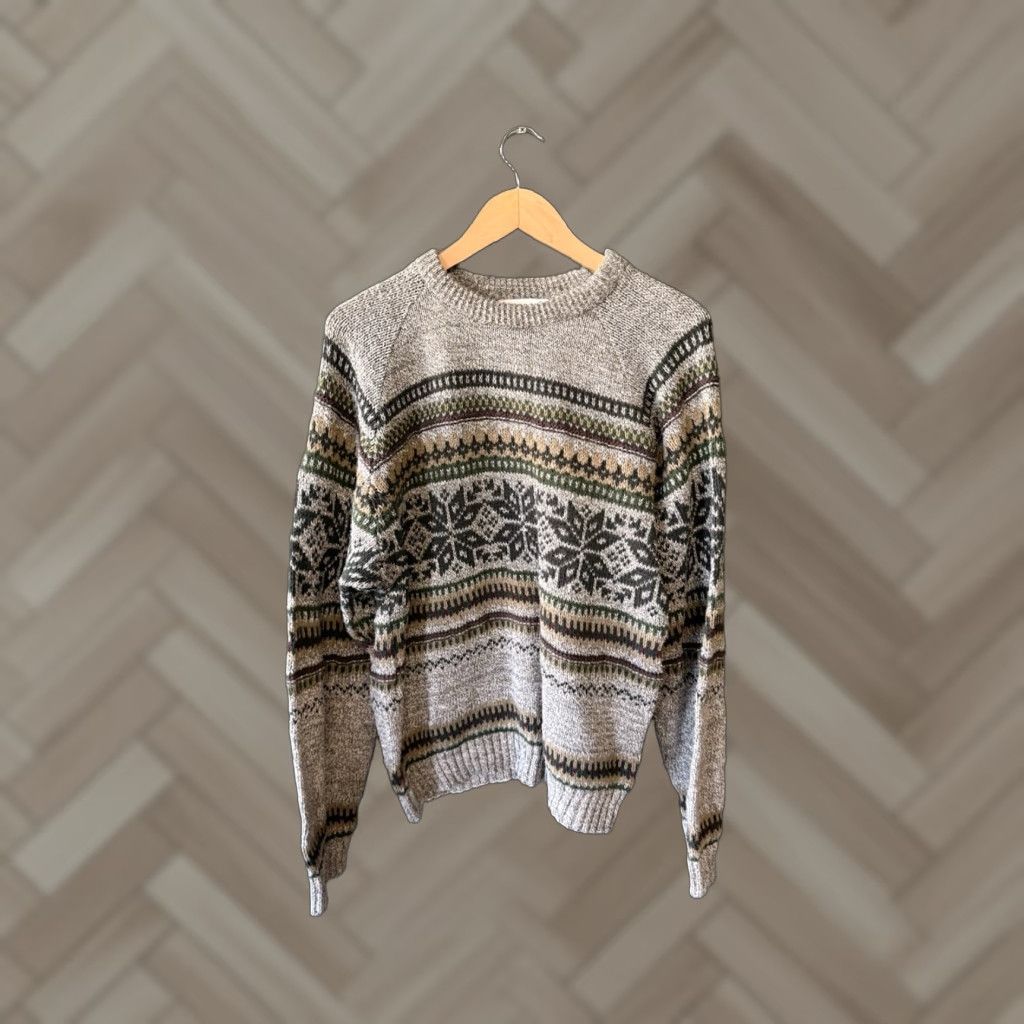 Vintage VINTAGE Fieldmaster Mens Brown Wool Knit Pullover Sweatshirt Size L Long Sleeve Pullover Sweater Size US L / EU 52-54 / 3 - 1 Thumbnail