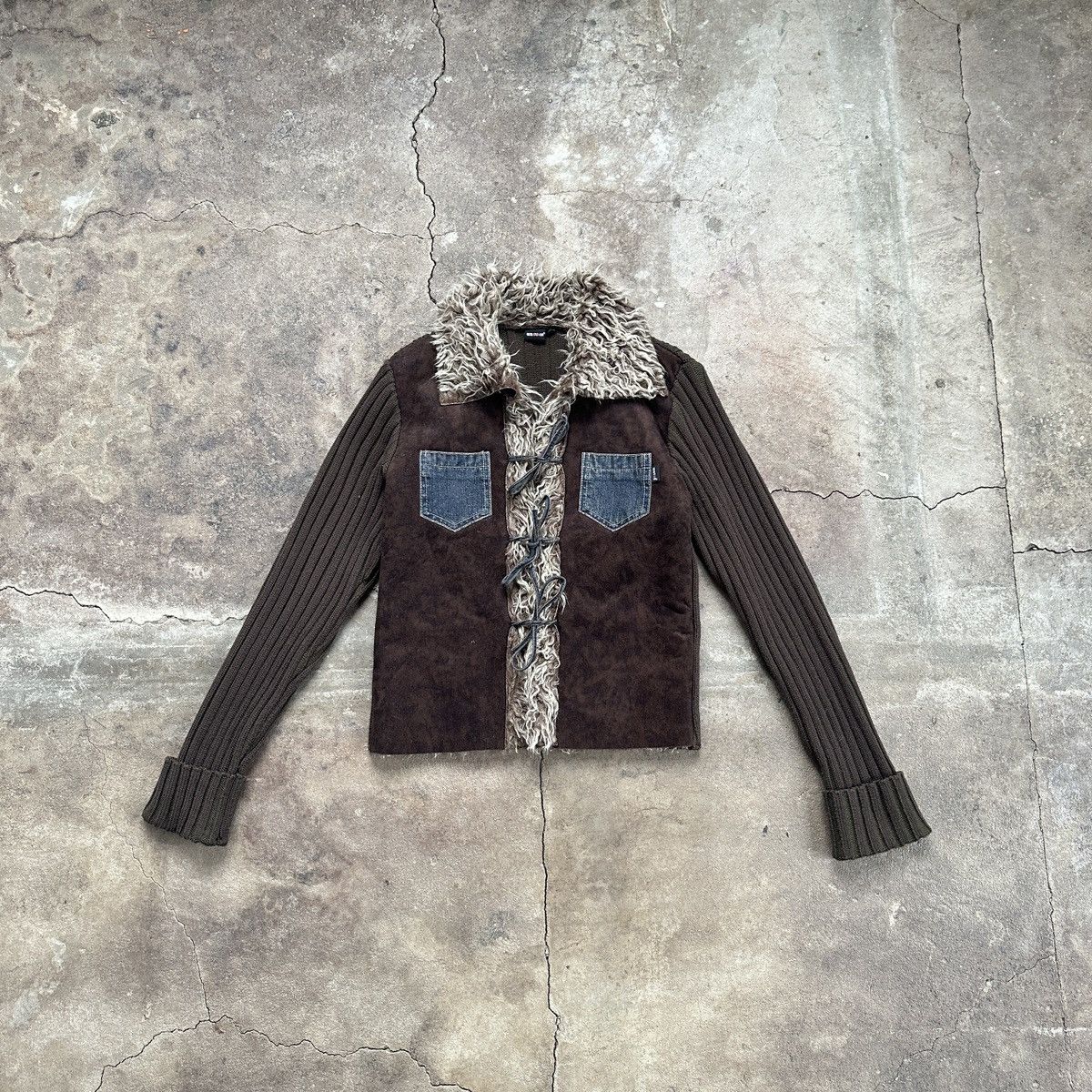 If Six Was Nine × Japanese Brand Vintage Whatever Faux Fur Cardigan Sweater Size L / US 10 / IT 46 - 1 Thumbnail