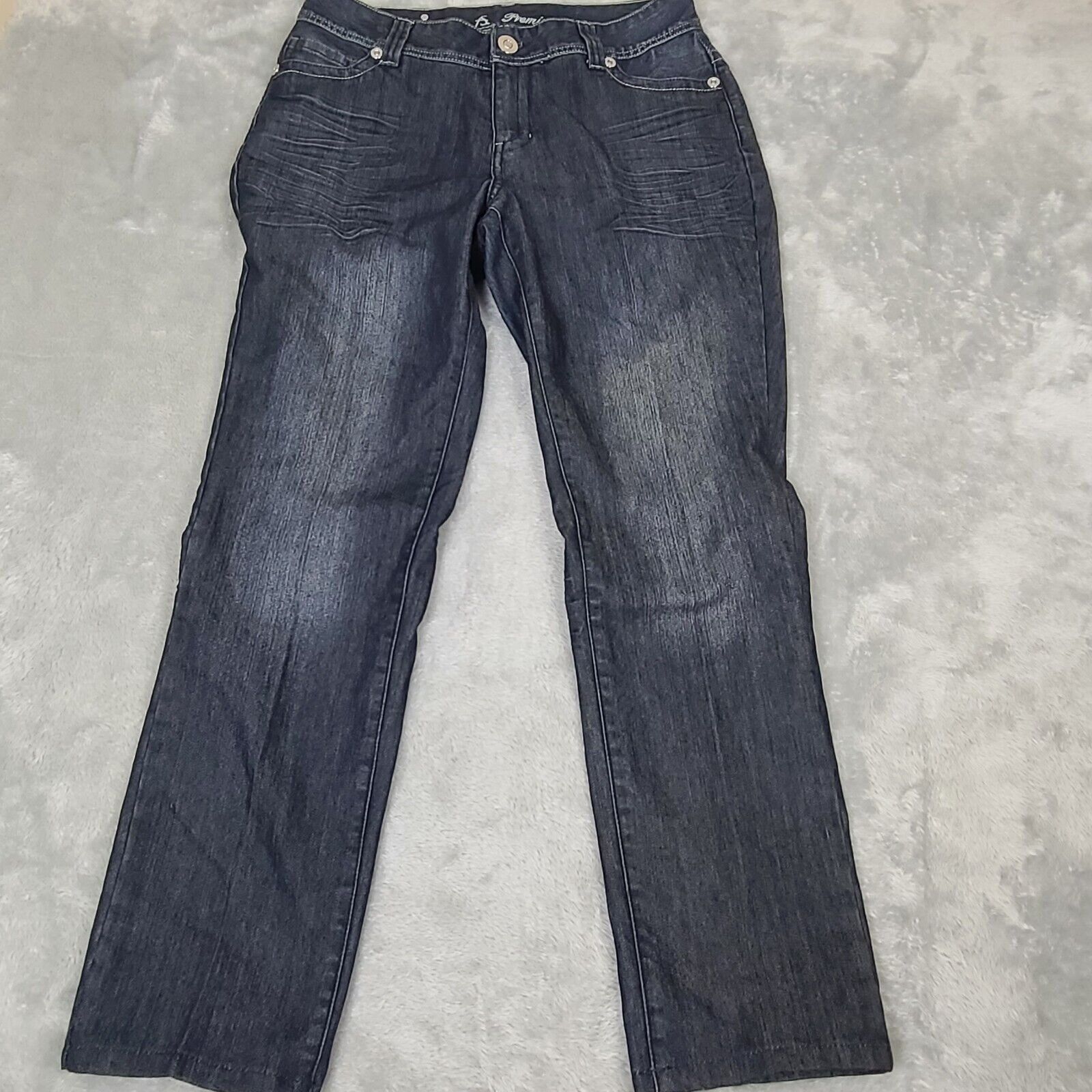 Laura Ashley Women's Ashley Stewart Denim Blue Jeans Size 14W Premium 34x Size 34" / US 12 / IT 48 - 1 Thumbnail
