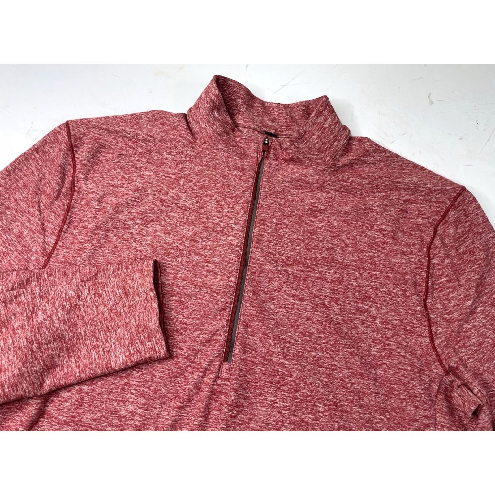 Lululemon Lululemon Metal Vent Tech Pullover Running Mens Large Red Heathered 1/4 Zip Size US L / EU 52-54 / 3 - 2 Thumbnail