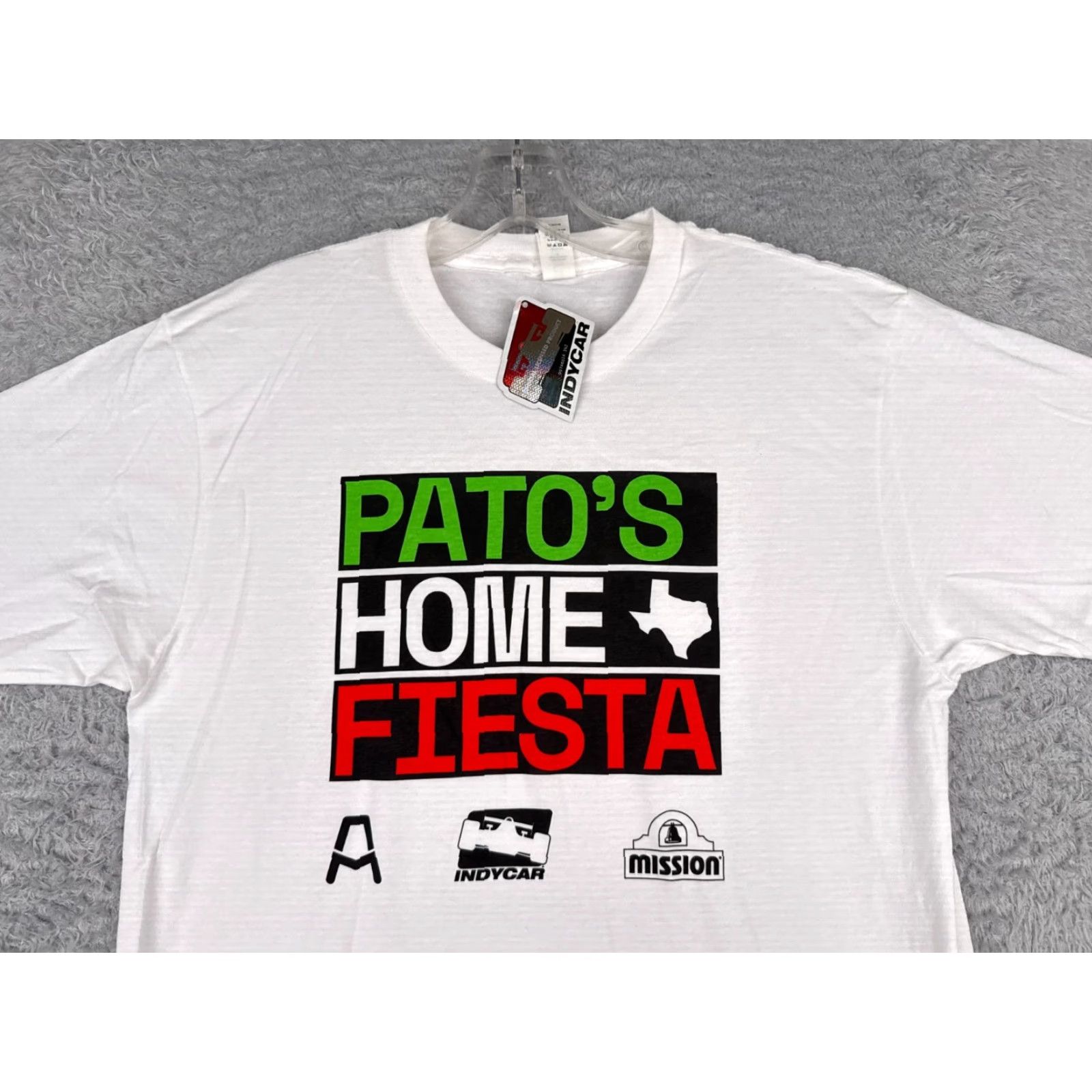 Vintage Indycar Shirt Adult Medium White Patos Home Fiesta Pato O'Ward Short Sleeve Legends Global Merchandise T-Shirt Men Cars Racing 2020s Modern Logo Size US M / EU 48-50 / 2 - 4 Thumbnail