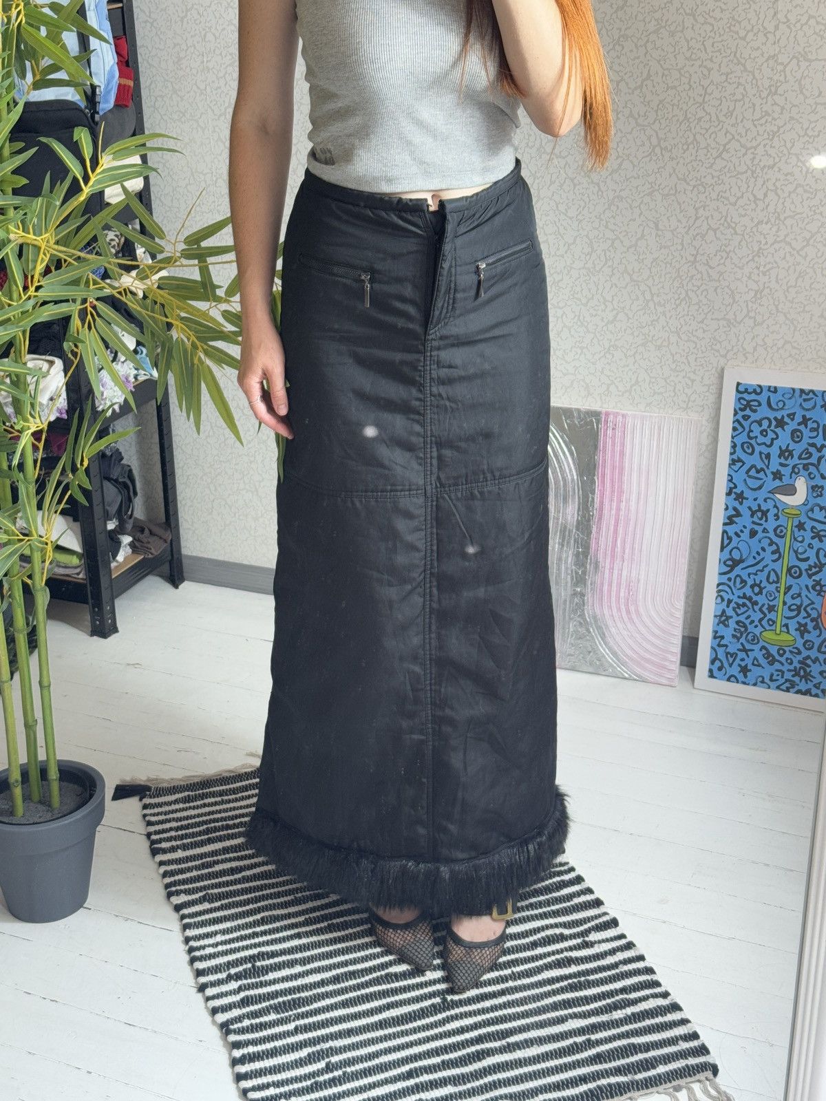 Other VINTAGE PUFFER 2000s MAXI SKIRT Size 28" / US 6 / IT 42 - 2 Thumbnail