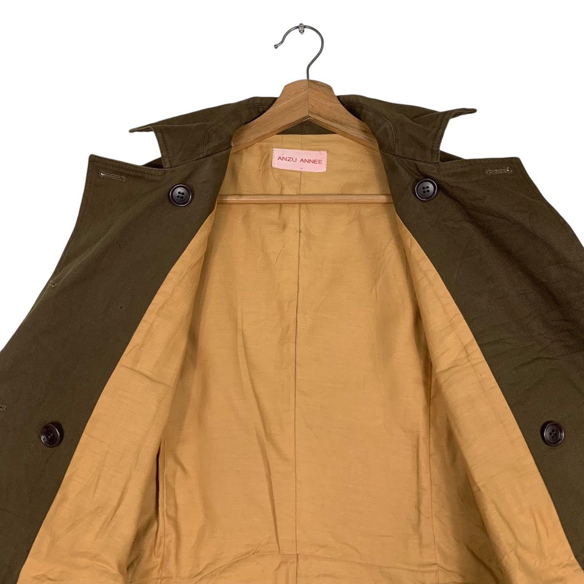 Japanese Brand ANZU ANNEE Brown Double Breasted Coat #1253-C57 Size M / US 6-8 / IT 42-44 - 12 Thumbnail