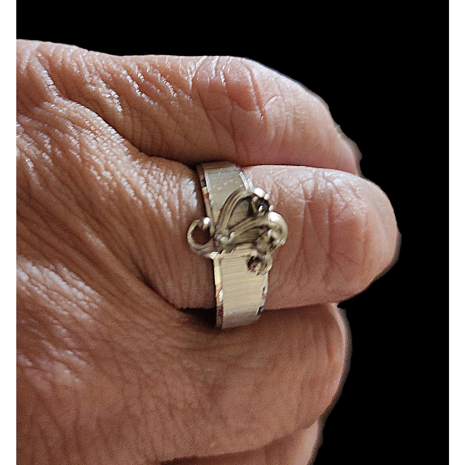 Other Vintage 18KT HGE Gold Plated & CZ Stunning Design Ring 7.5 Size ONE SIZE - 3 Thumbnail