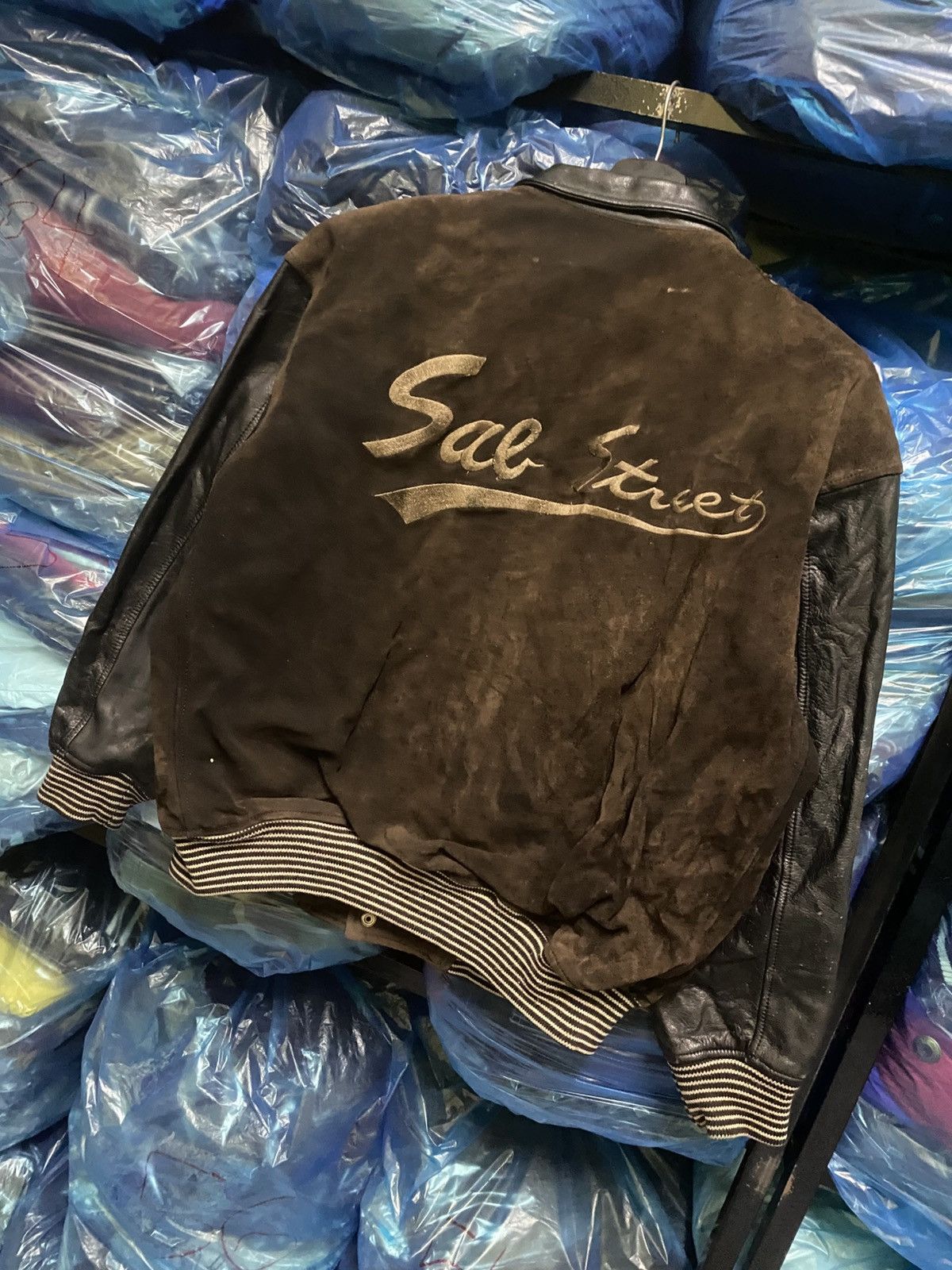 Japanese Brand Vintage SAB STREET Brown Suede Leather Varsity Jacket Snap Size US L / EU 52-54 / 3 - 7 Thumbnail