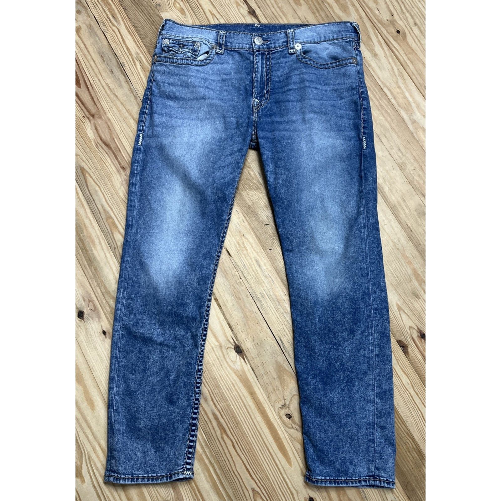 True Religion Mens 40 X 34 True Religion Geno Super T with Flap Jeans Size US 40 / EU 56 - 2 Thumbnail
