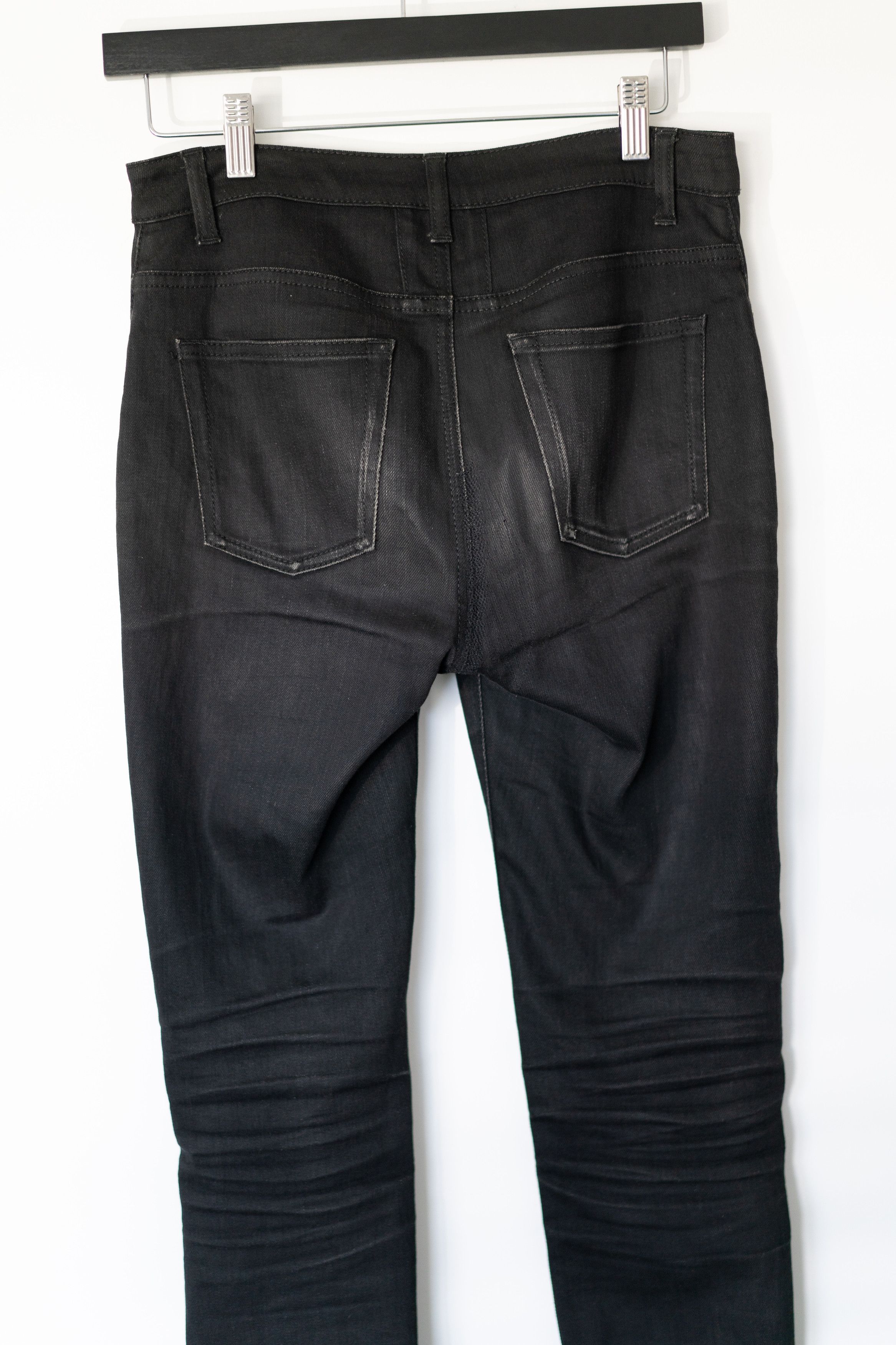 Saint Laurent Paris D04 W SK/HW Skinny Moto Zip Jeans Size 27" / US 4 / IT 40 - 13 Thumbnail
