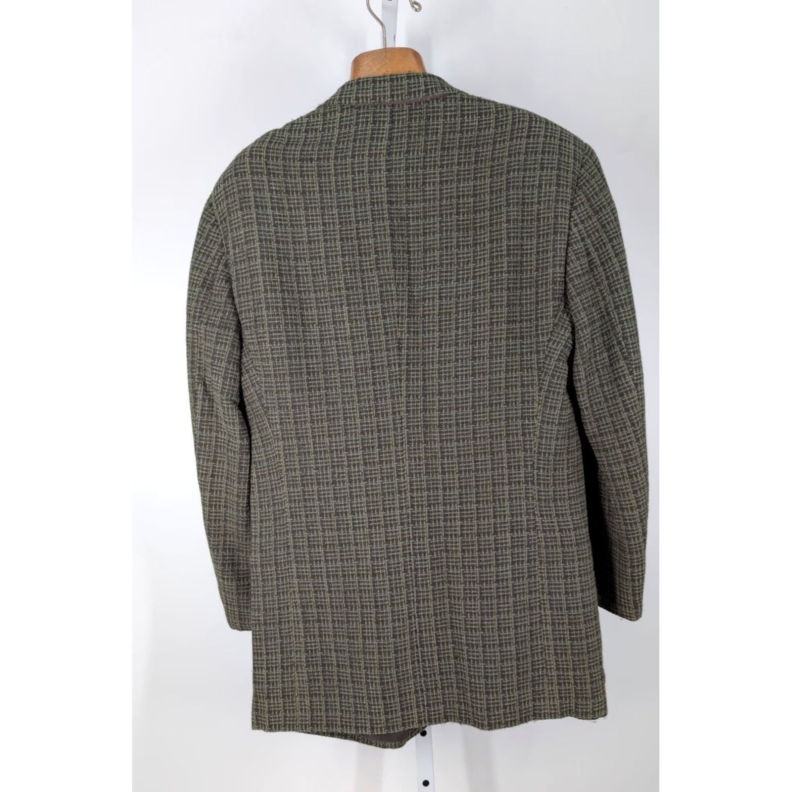 Giorgio Armani Giorgio Armani Blazer Vintage 90s Y2K Mod Sculpted Wool Blend Green 42 Mens Notch 2-Button Jacket Regular Length Size 42 Size 42R - 3 Thumbnail