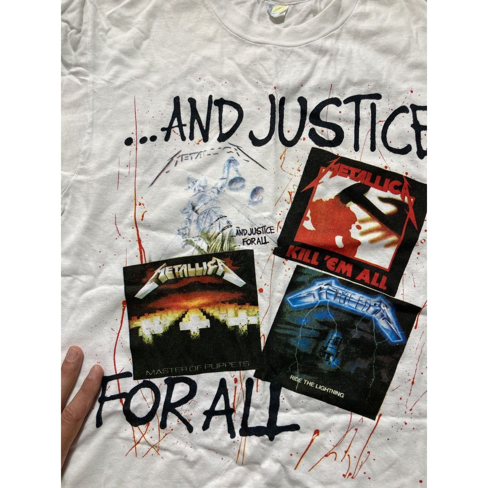 Band Tees 90s Metallica And Justice For All Album tour t-shirt rare Size US L / EU 52-54 / 3 - 4 Thumbnail