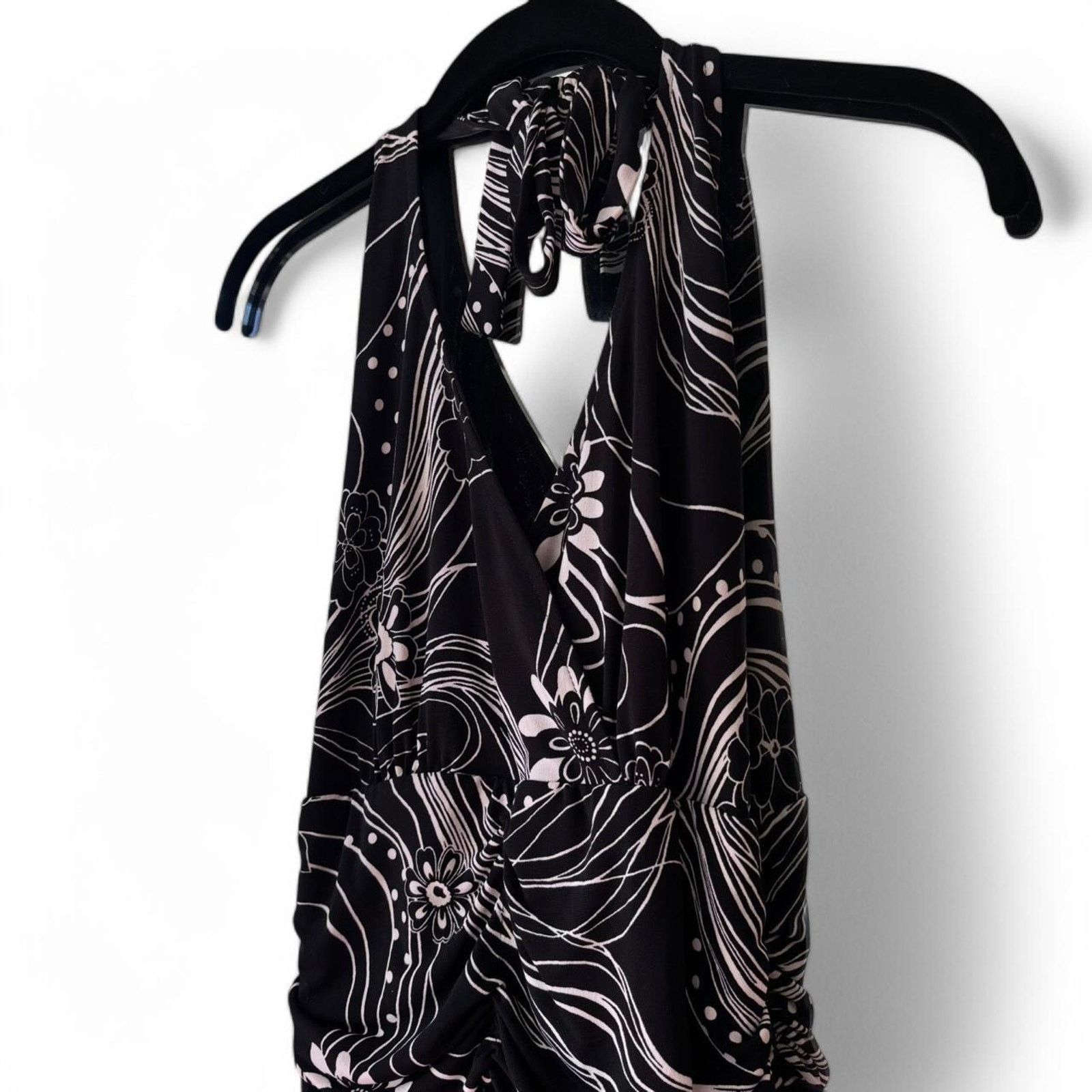 Vintage Vintage Y2K Ronni Nicole Black White Halter Dress 6 90s y2k Size M / US 6-8 / IT 42-44 - 6 Thumbnail