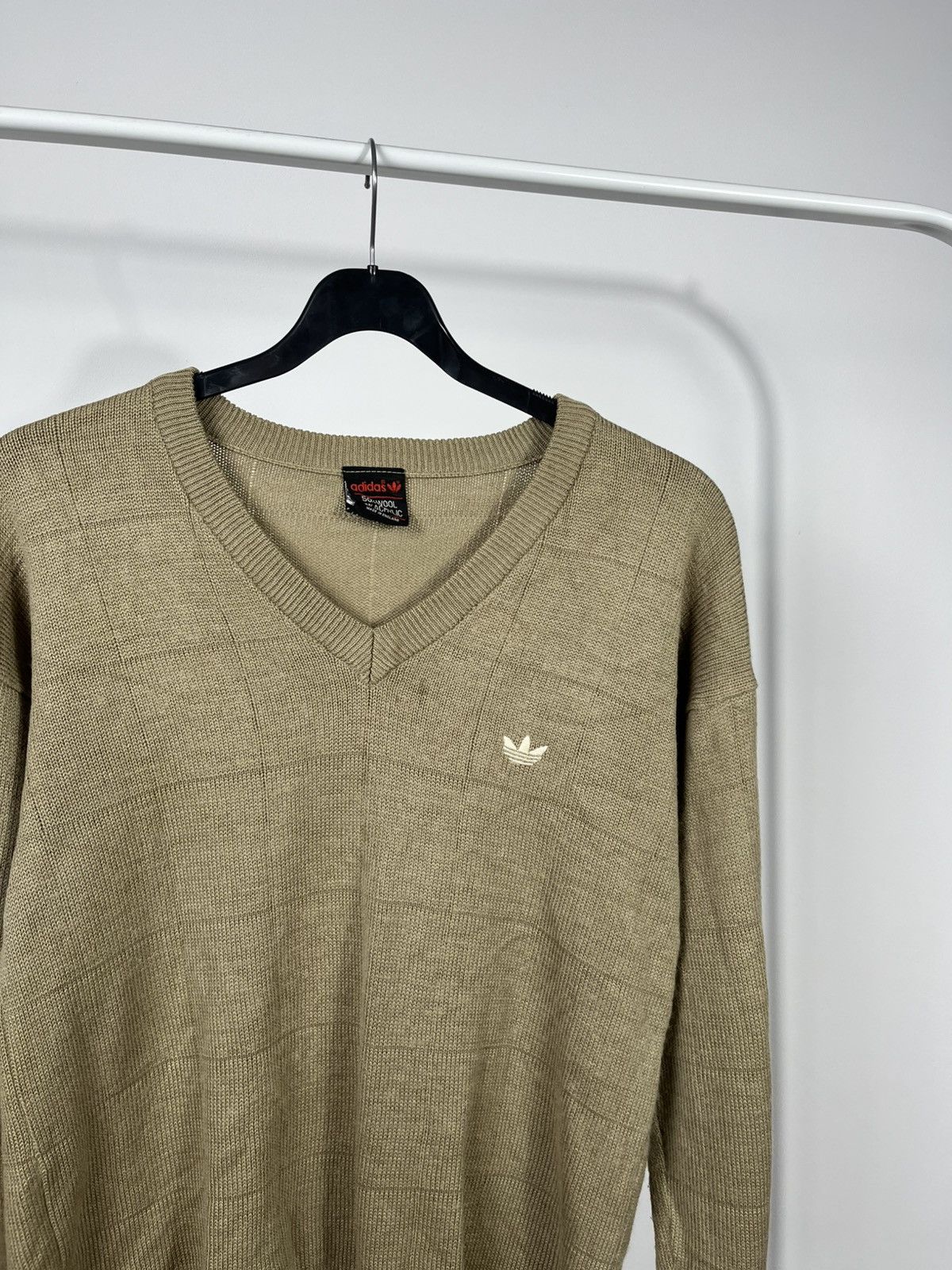 Adidas Vintage Adidas Wool Blend V-Neck Knit Sweater Women’s S Size S / US 4 / IT 40 - 3 Thumbnail